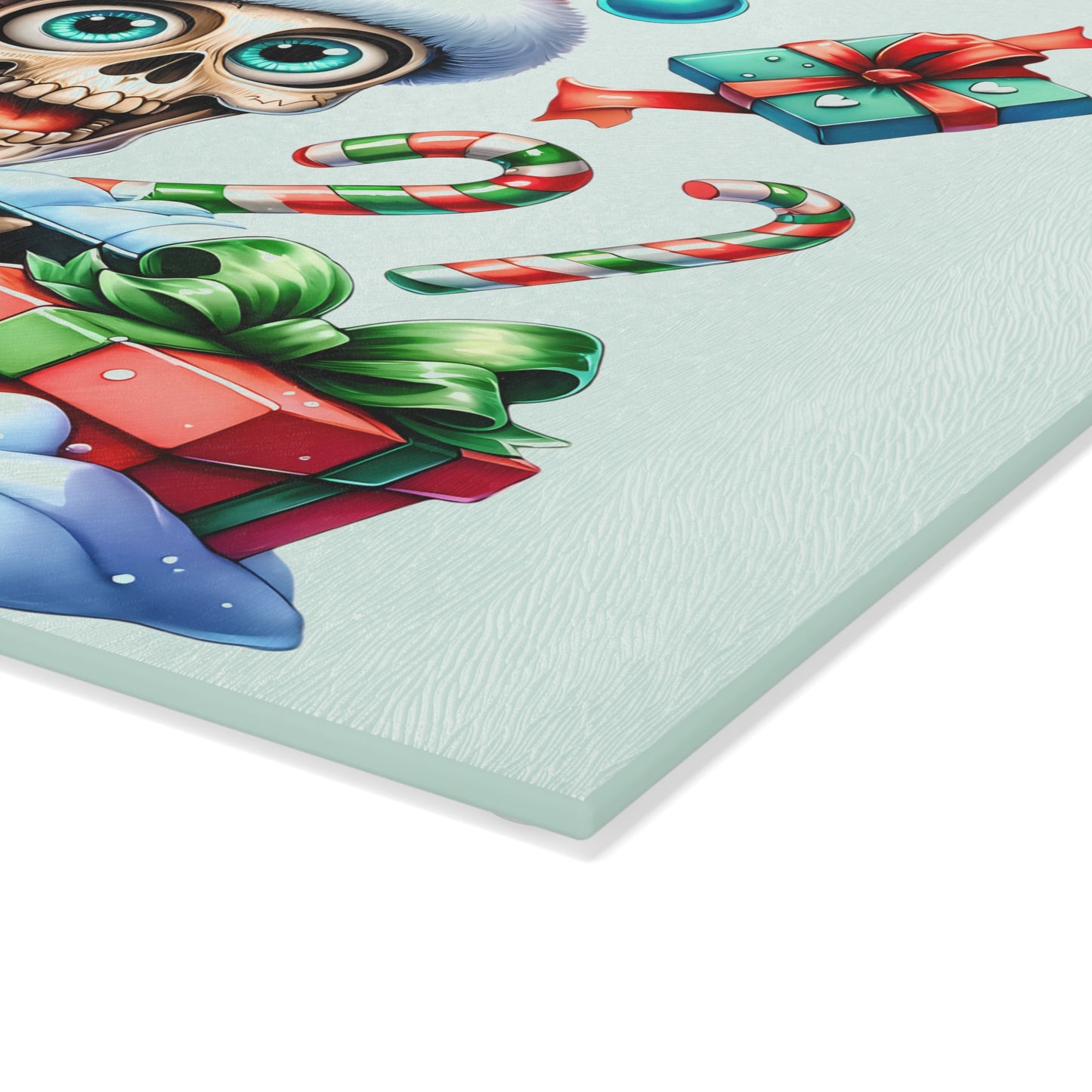 🎄💀 Skeleton Santa Cutting Board – A Spooky Splash of Holiday Cheer for Your Kitchen