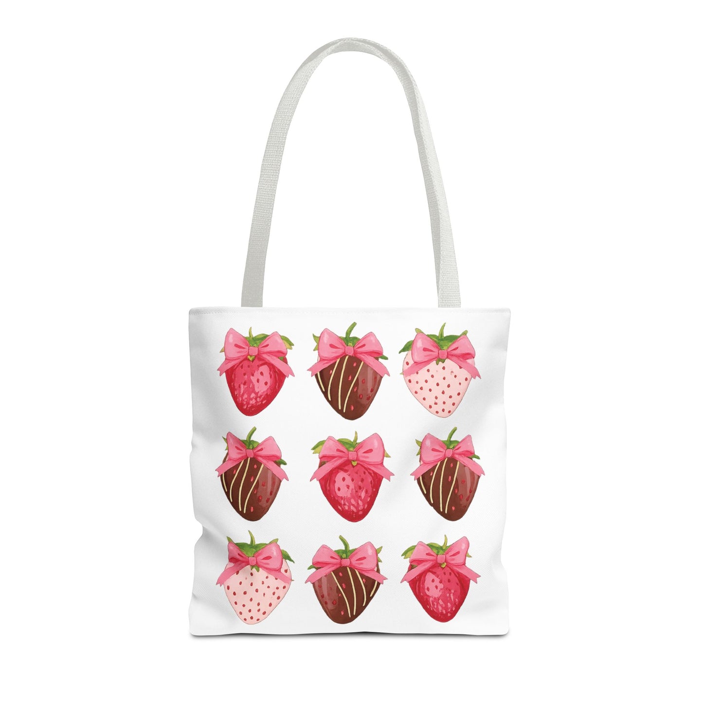 🍓 Chocolate-Covered Strawberry Tote Bag – Sweet, Stylish & Practical 🍫