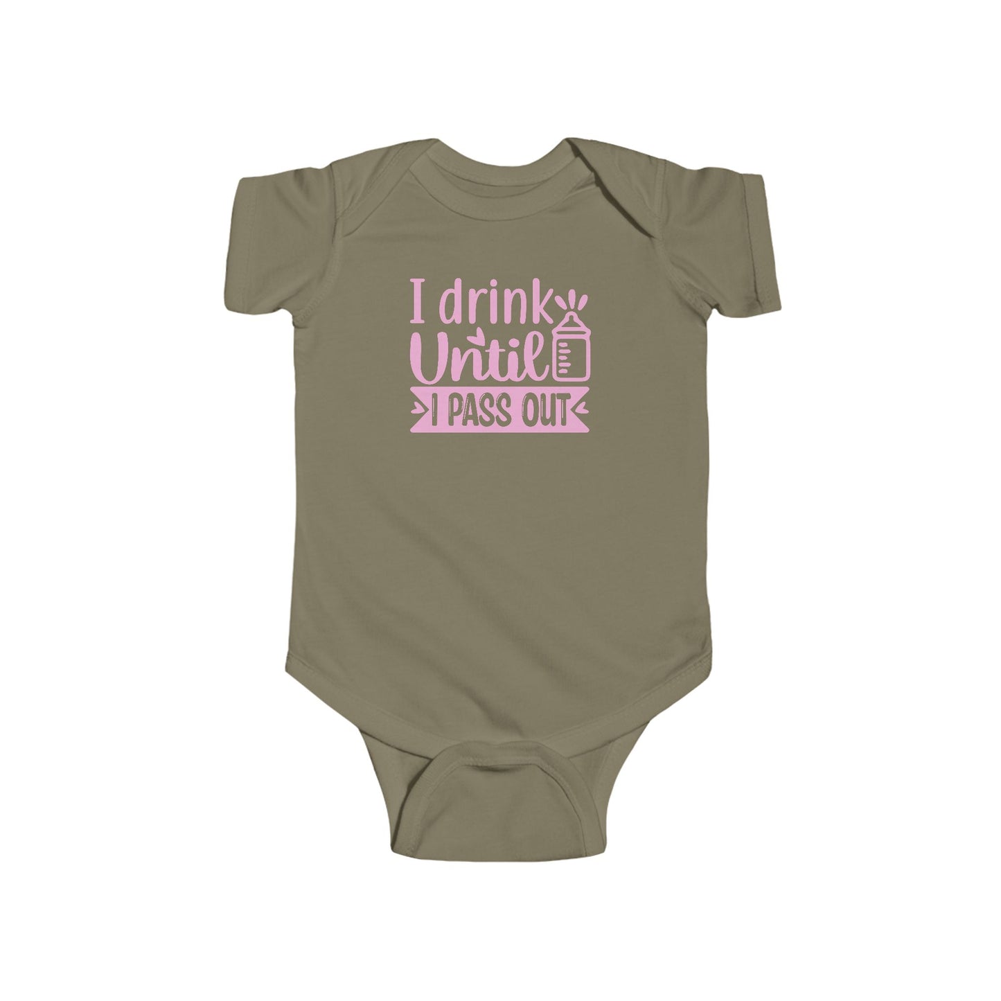 🍼 I Drink Until I Pass Out Baby Onesie – Funny & Playful Statement Outfit 👶✨