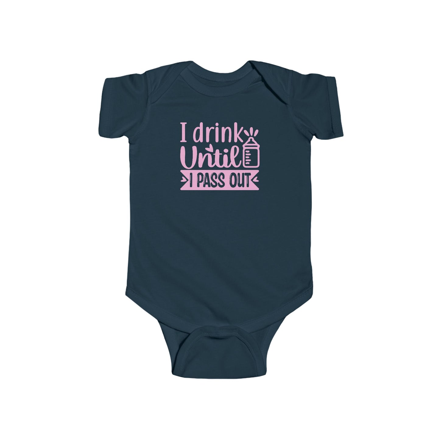🍼 I Drink Until I Pass Out Baby Onesie – Funny & Playful Statement Outfit 👶✨