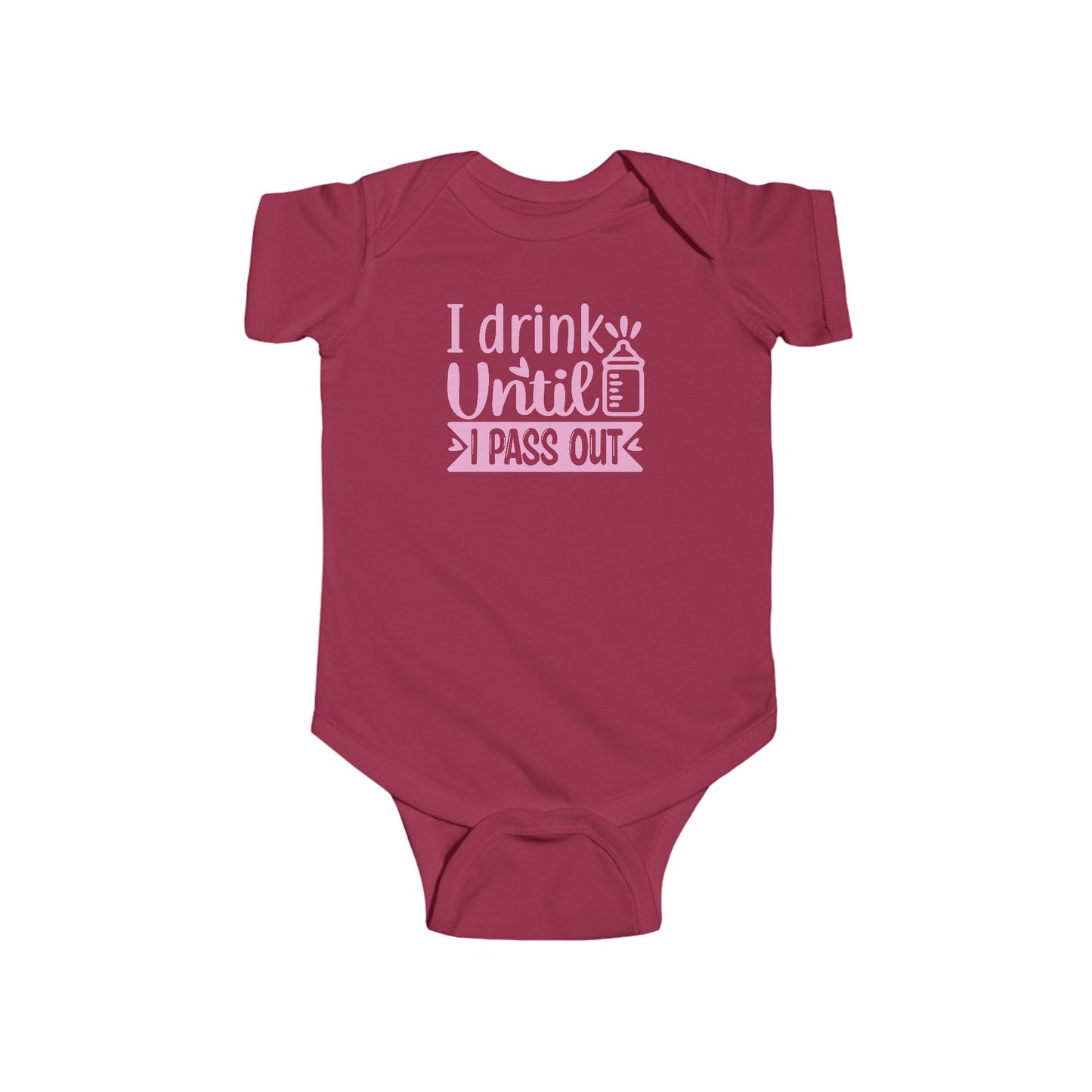 🍼 I Drink Until I Pass Out Baby Onesie – Funny & Playful Statement Outfit 👶✨