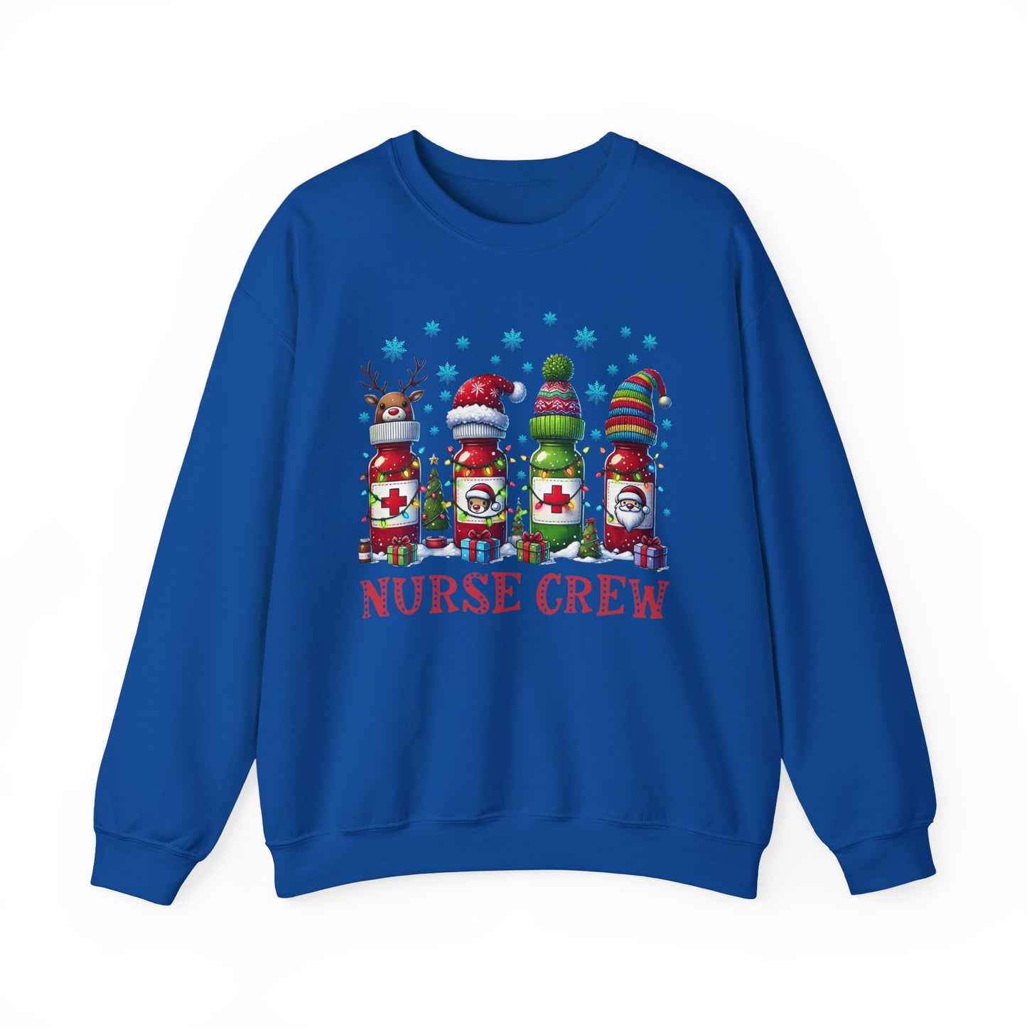 🎄🩺 Nurse Crew Holiday Sweatshirt – Festive Crewneck for Healthcare Heroes