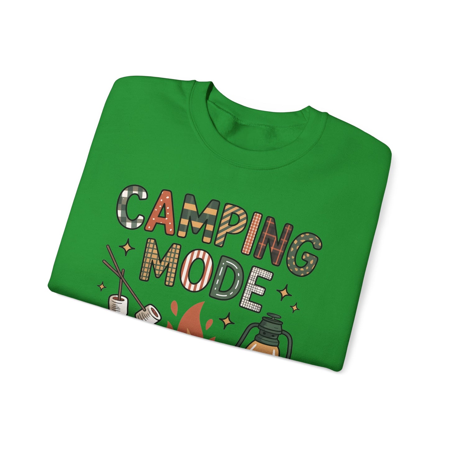 🍂🔥 Camping Mode Sweatshirt – S’mores, Campfires & Cozy Vibes 🏕️☕