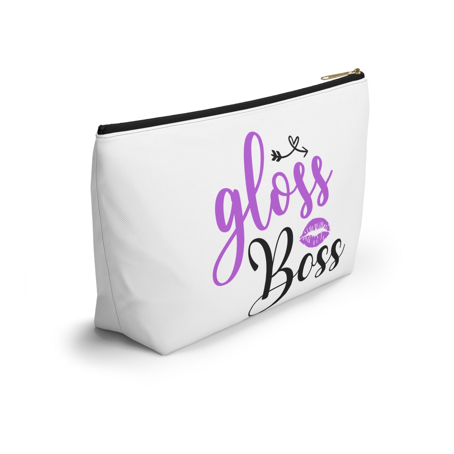 Accessory Pouch – "Gloss Boss" Purple Makeup Bag