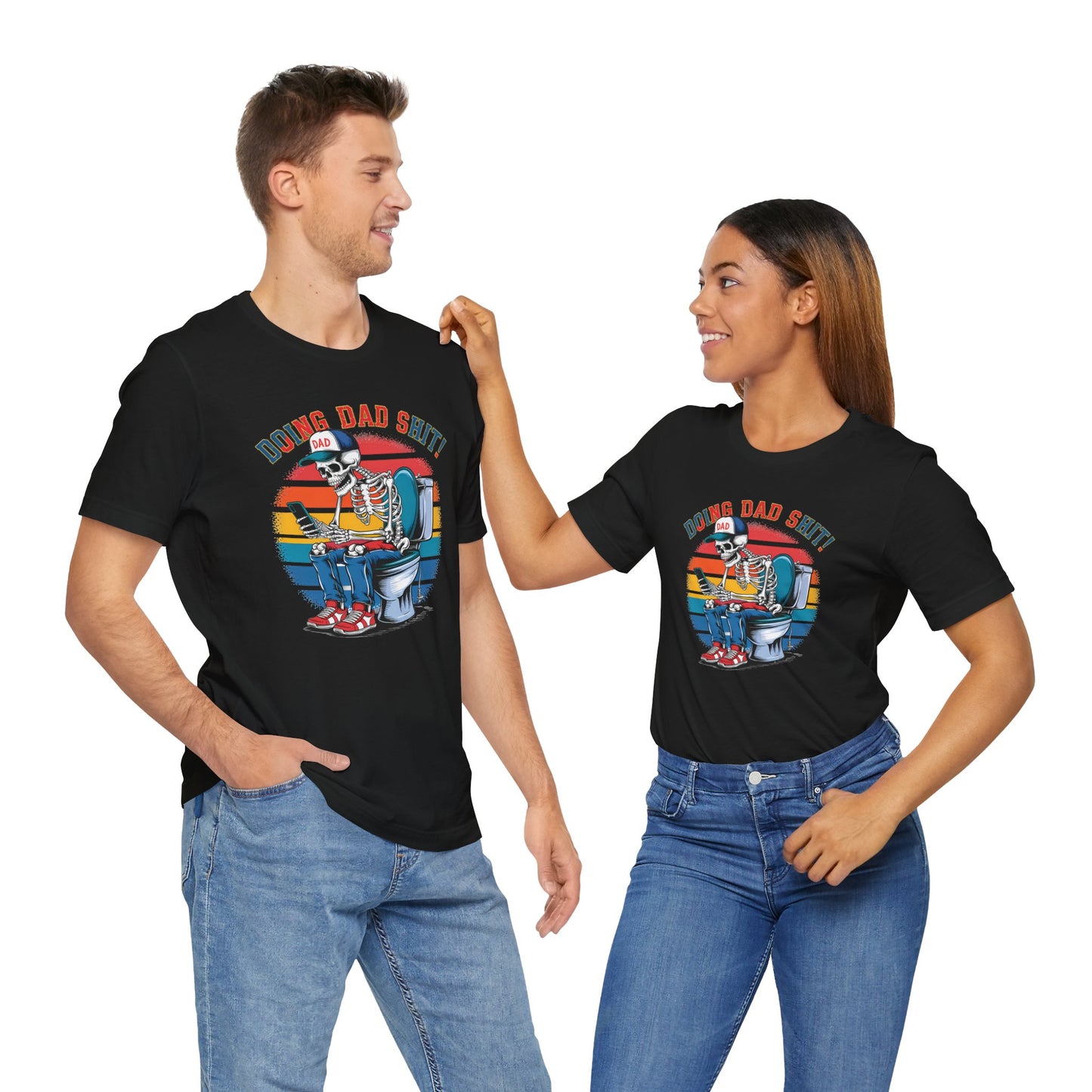 🧻 HACIENDO CABRAS DE PAPÁ | Camiseta gráfica divertida con esqueleto en el inodoro