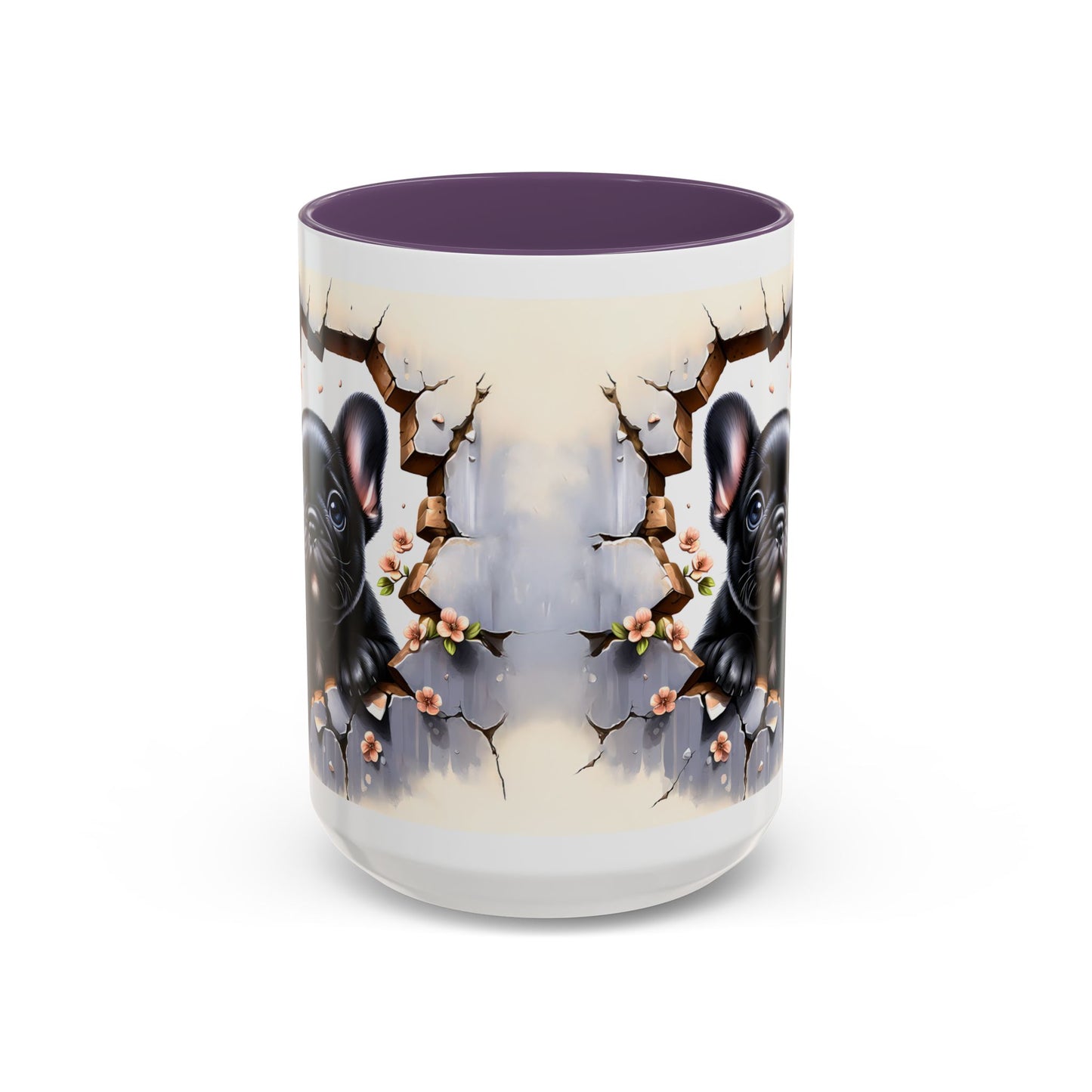 🐾☕ Black French Bulldog Puppy Accent Mug – Cute Breakthrough Pup Design ✨