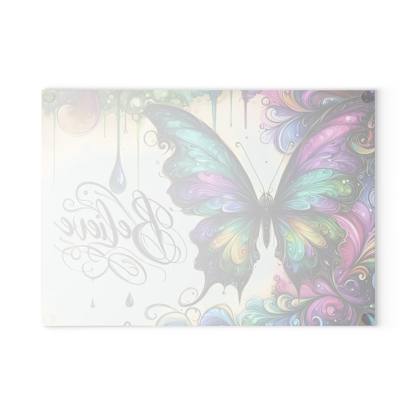 Tabla de cortar con mariposas, arte con mariposas, decoración inspiradora, regalo de aliento, regalo para amantes de la jardinería, tabla caprichosa, regalo de cocina