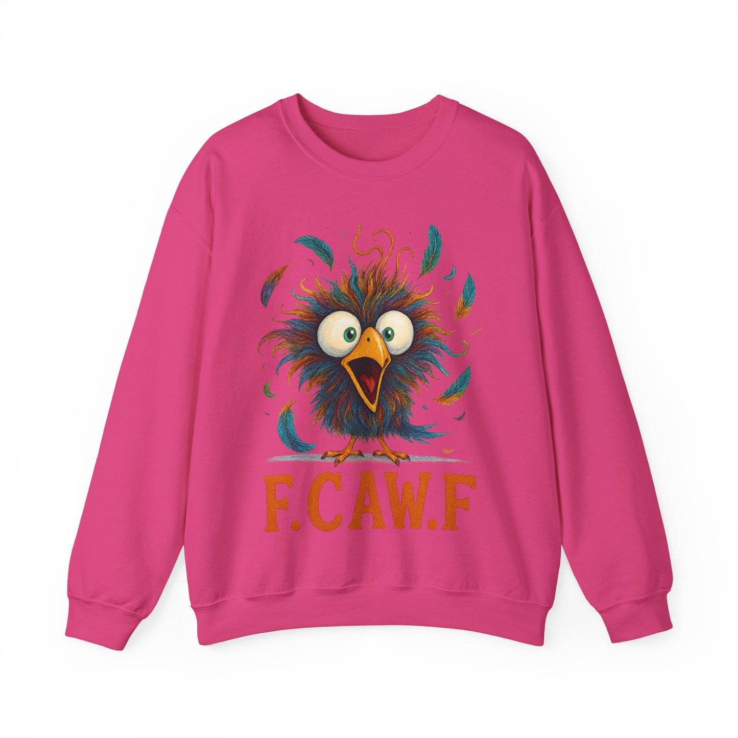 🍂🪽 F.CAW.F Funny Bird Sweatshirt – Quirky Fowl Humor for Everyday Laughs