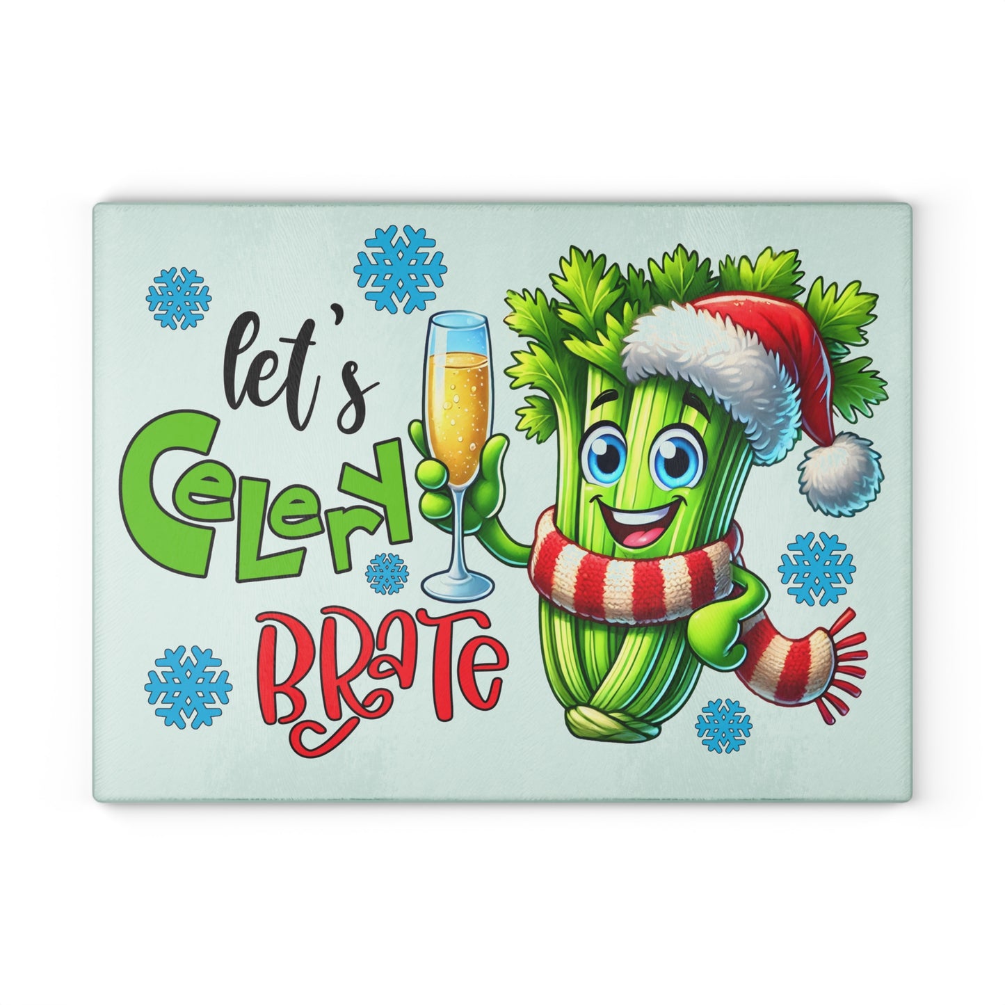 🥳🎄 Celery-brate Christmas Cutting Board – Festive Fun for Your Kitchen 🥂