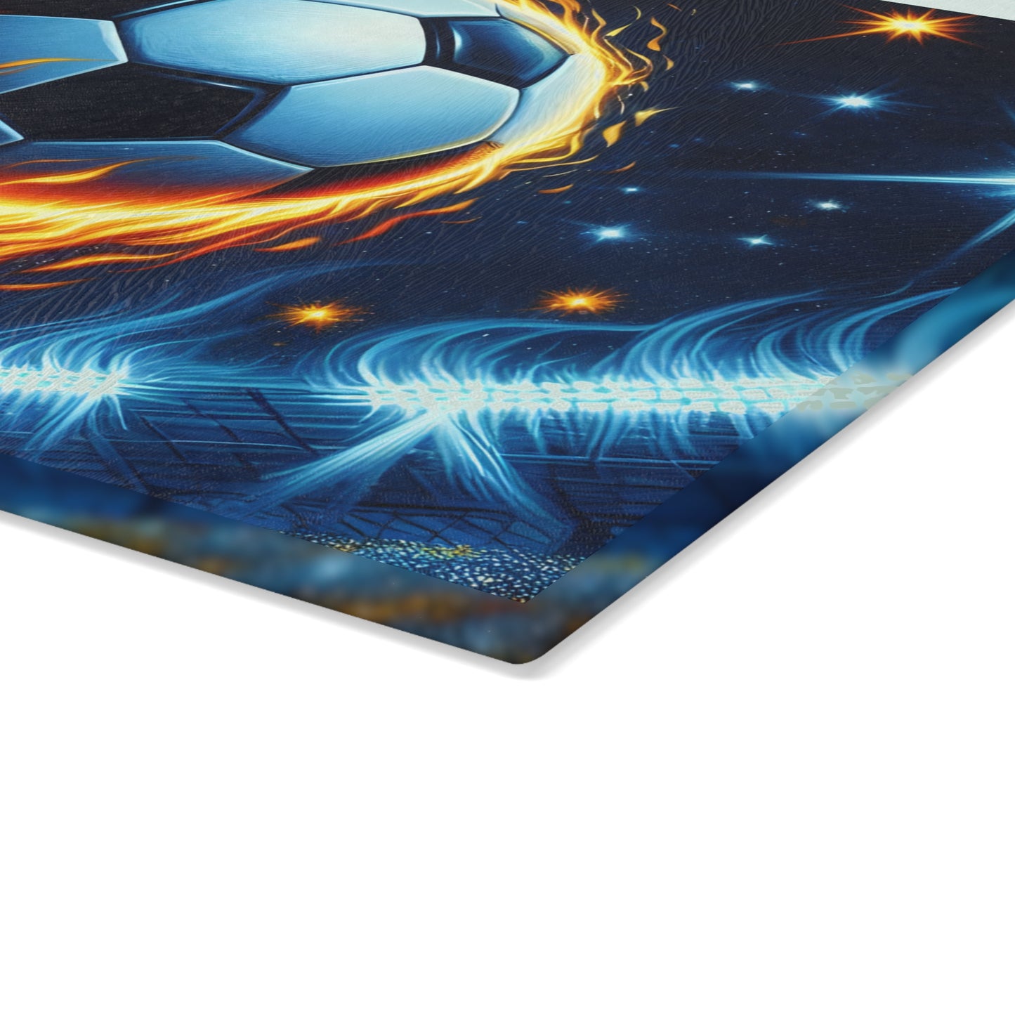 ⚽ Fiery Soccer Ball Cutting Board – Game Day Heat for Your Kitchen 🔥