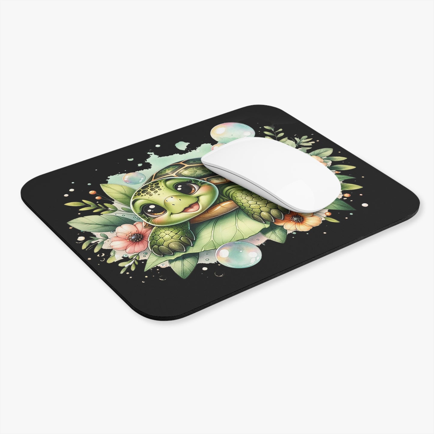 Alfombrilla de ratón con diseño de tortuga: decoración de escritorio inspirada en la naturaleza