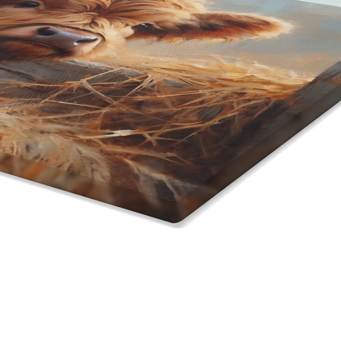 🐮 Rustic Highland Calf Cutting Board – Farmhouse Charm with a Cozy Country Feel