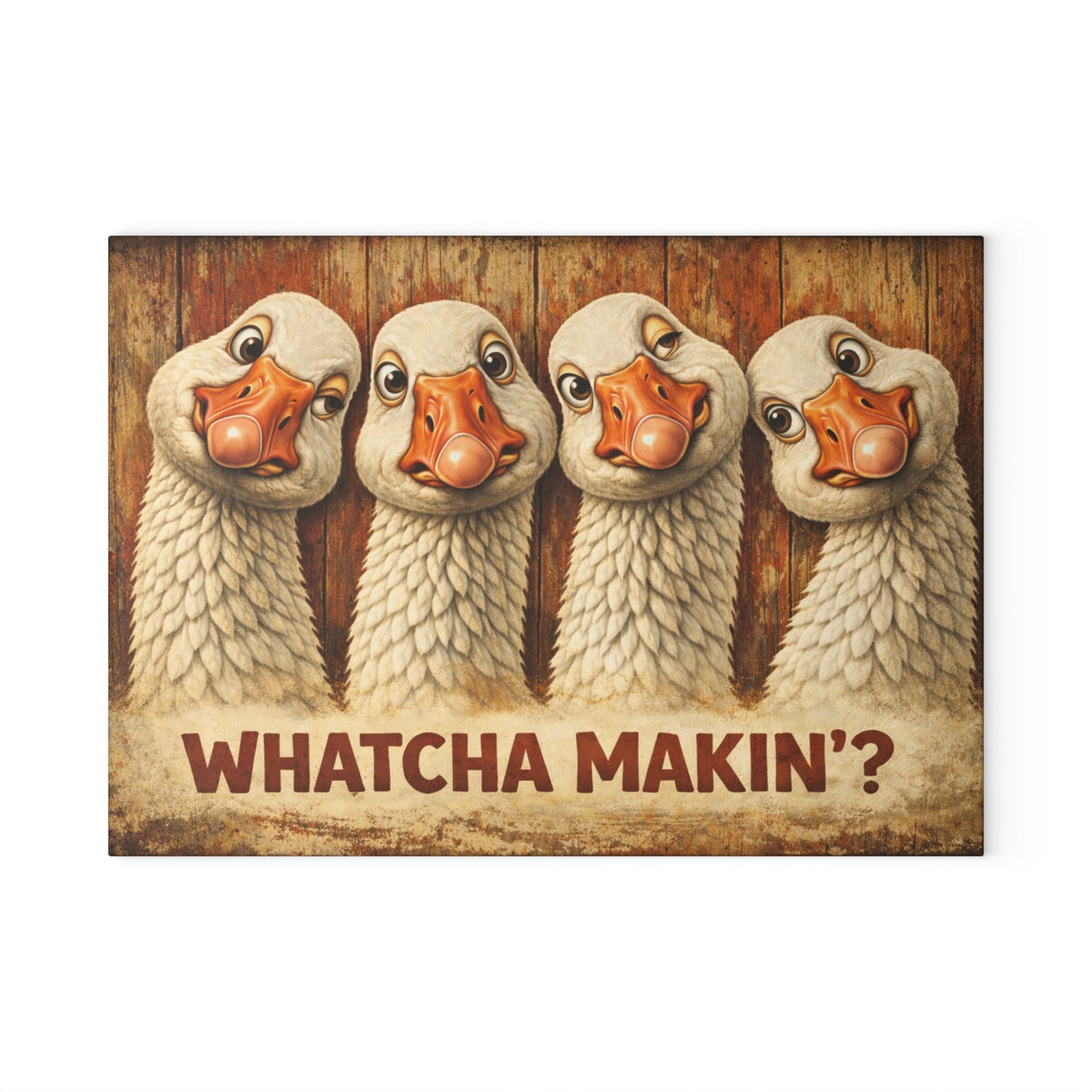 Whatcha Makin’? Glass Cutting Board – Funny Goose Farmhouse Kitchen Decor