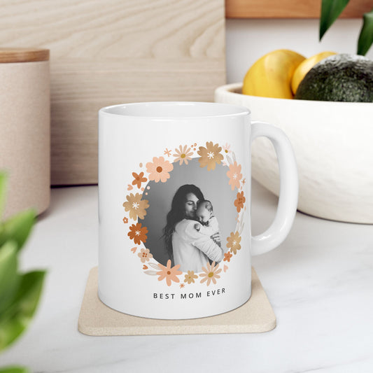 Taza personalizada con foto "La mejor mamá del mundo": un regalo especial para el Día de la Madre 💖