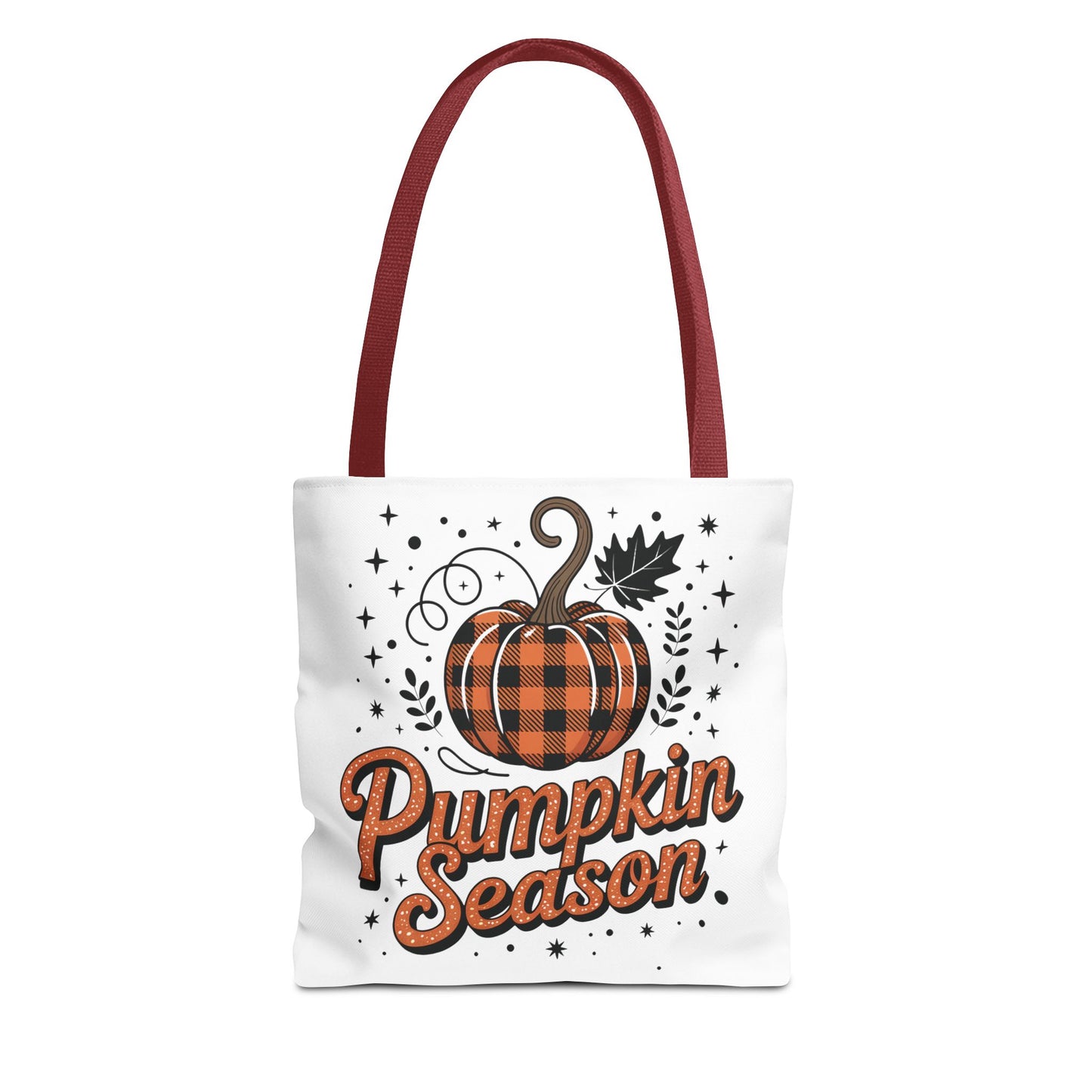 🎃 Pumpkin Season Tote Bag – Fall Buffalo Plaid Style for Autumn Lovers 🍂