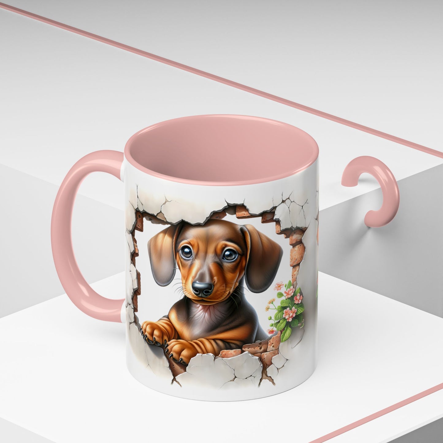 🐾🌭 Dachshund Puppy Accent Mug – Adorable Doxie Coffee Cup ☕❤️