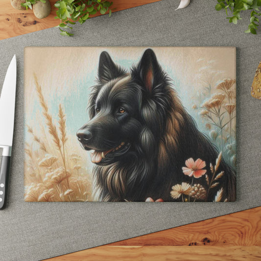 🐾 Majestic Black Shepherd Cutting Board – Noble Charm for the Kitchen 🐺