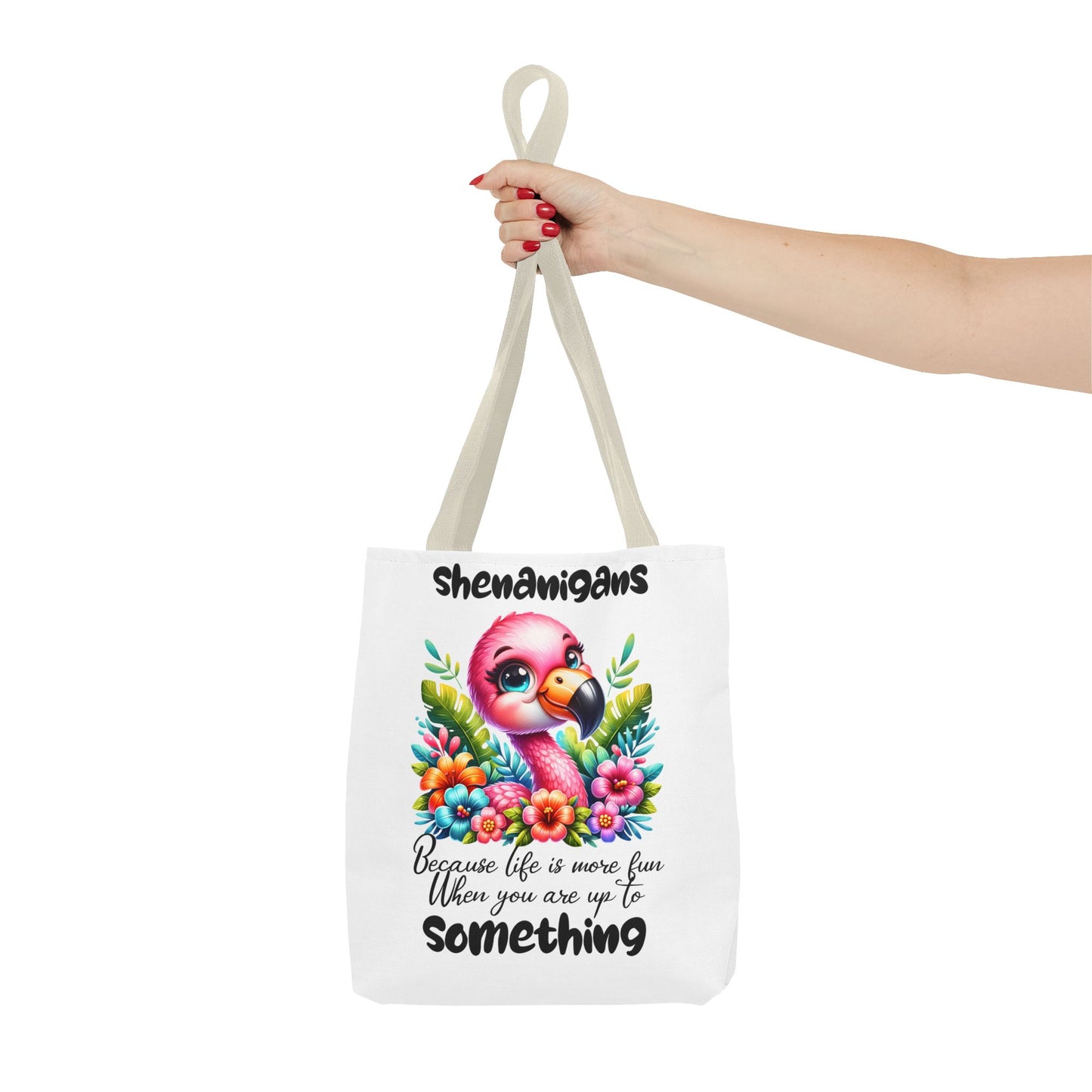 🌸 Flamingo &amp; Floral Bliss – Bolso tote vibrante y divertido 🌺