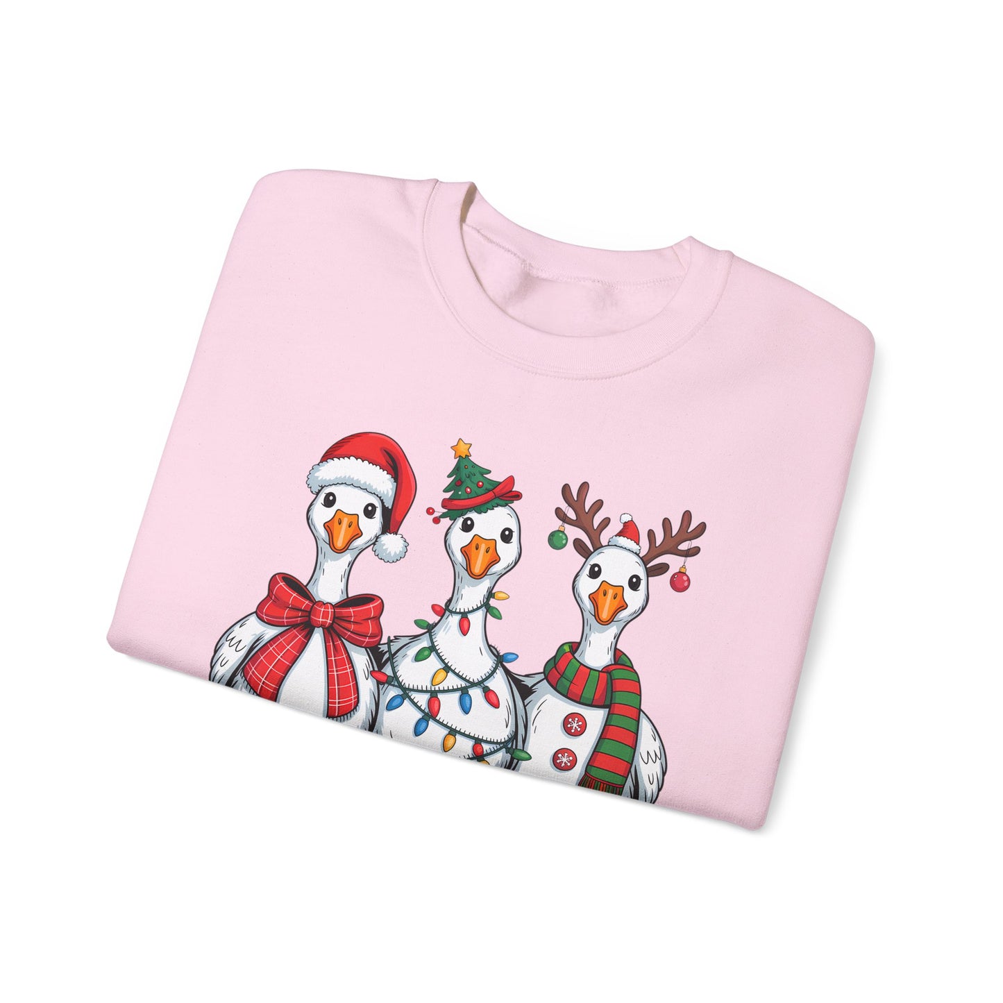 🪿🎄 Festive Goose Trio Sweatshirt – Whimsical Holiday Cheer in Cozy Style