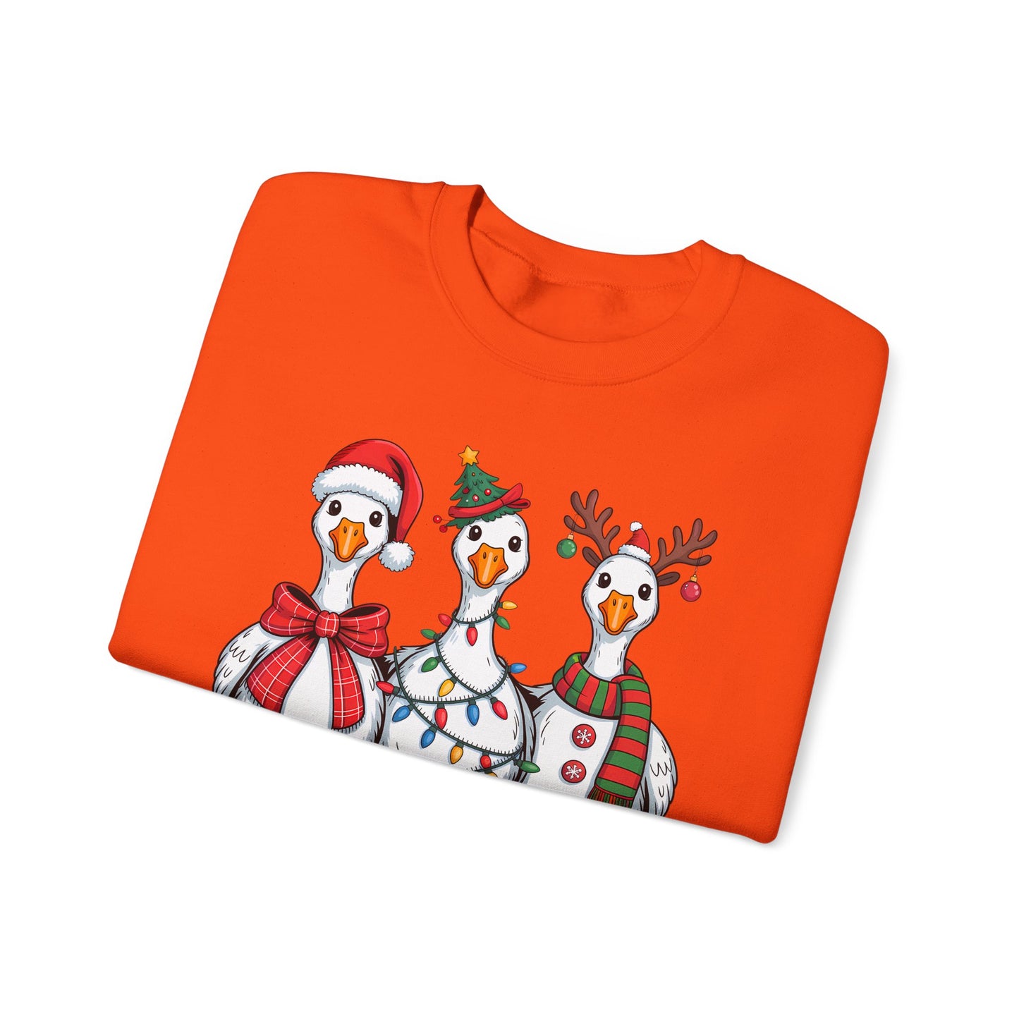 🪿🎄 Festive Goose Trio Sweatshirt – Whimsical Holiday Cheer in Cozy Style
