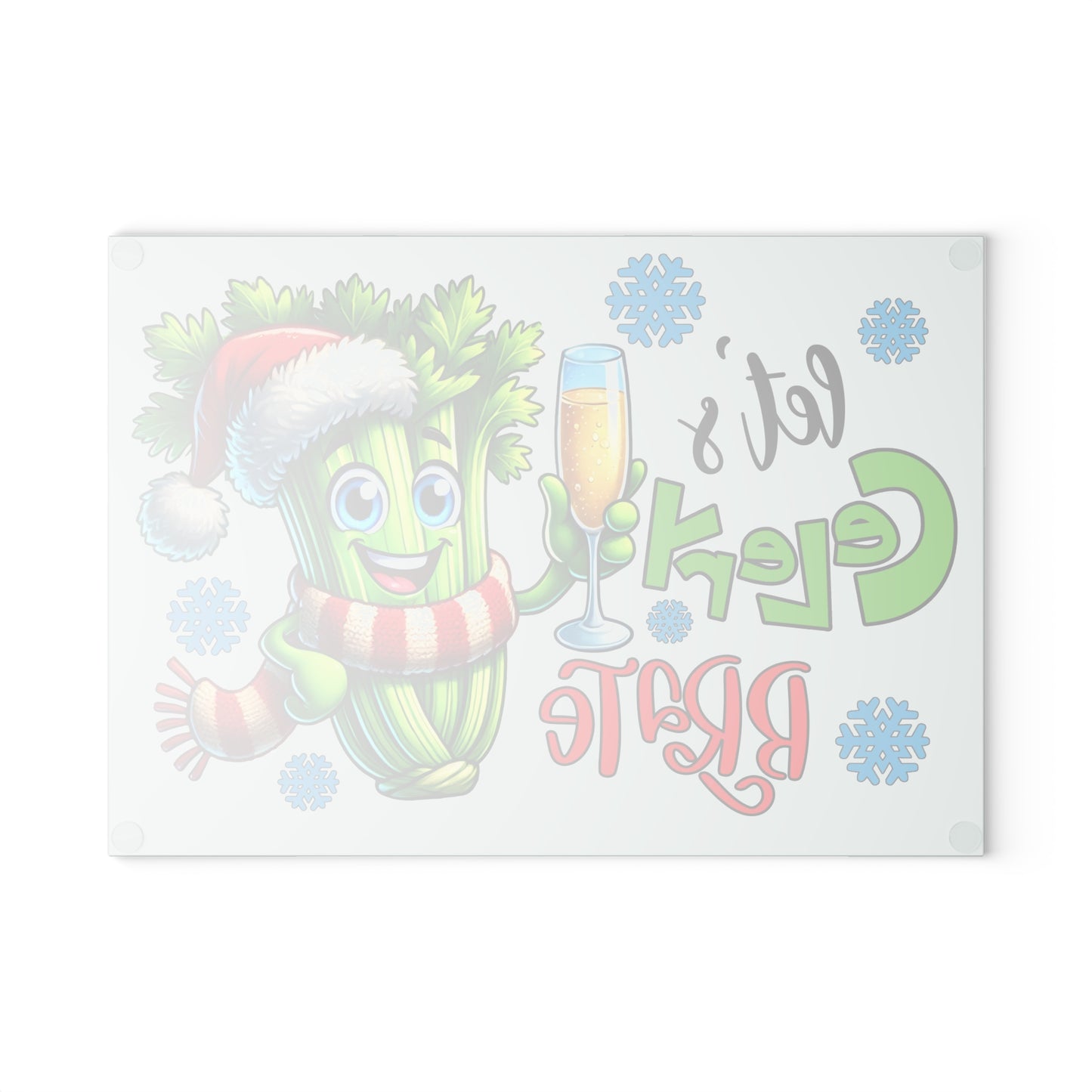 🥳🎄 Celery-brate Christmas Cutting Board – Festive Fun for Your Kitchen 🥂