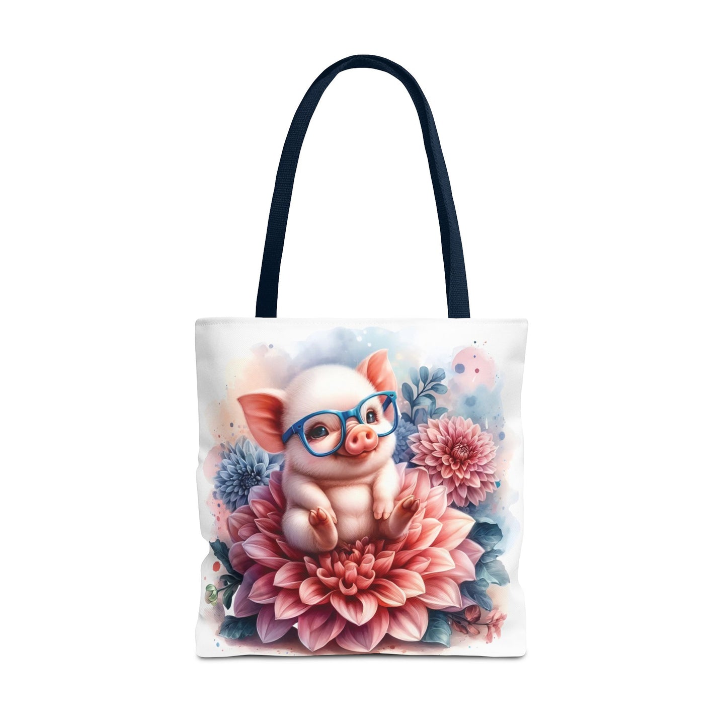 🐷 Floral Piglet Tote Bag – Cute, Whimsical & Practical 🌸