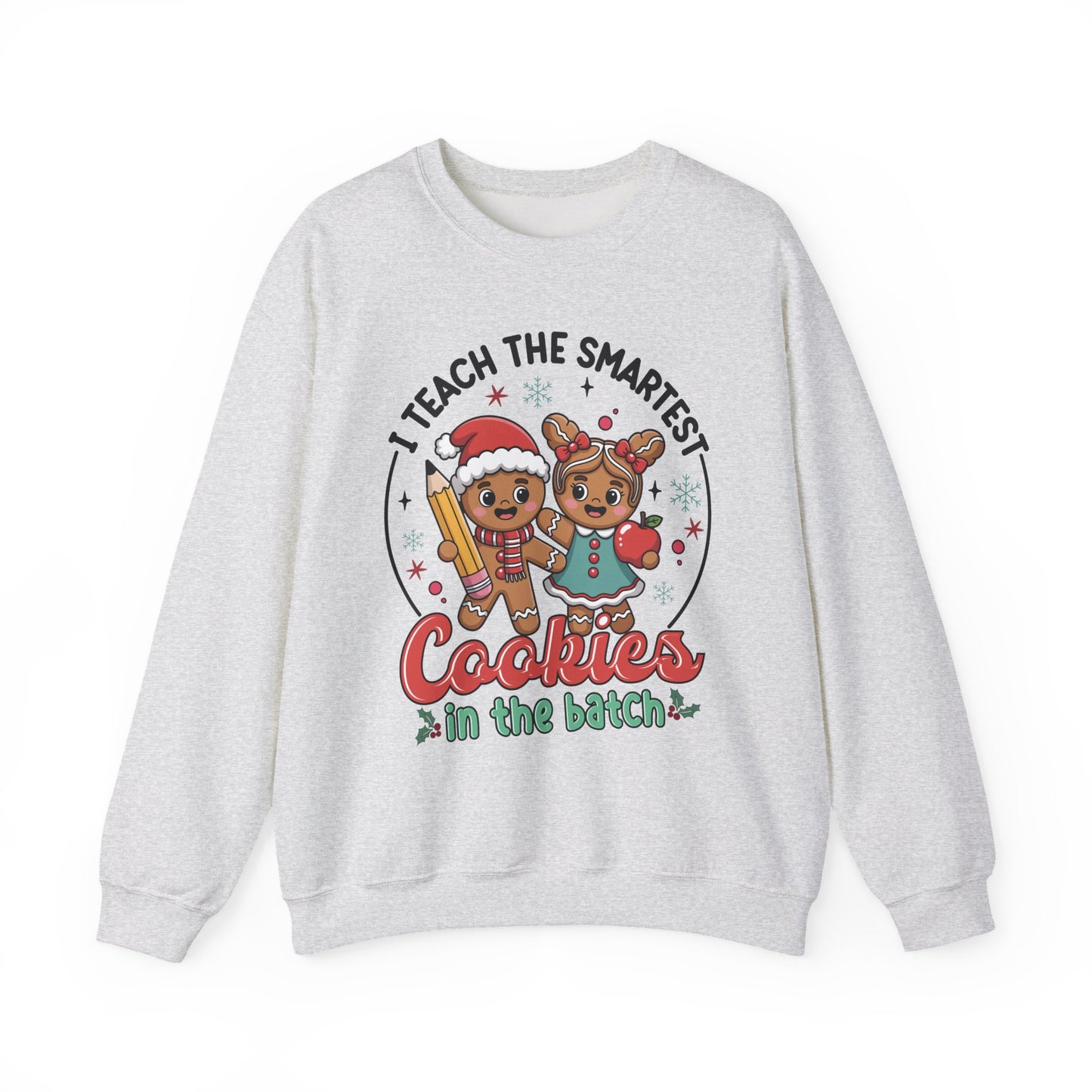 🍪✏️ Smartest Cookies Teacher Sweatshirt – Cute Gingerbread Classroom Vibes 🍎❄️