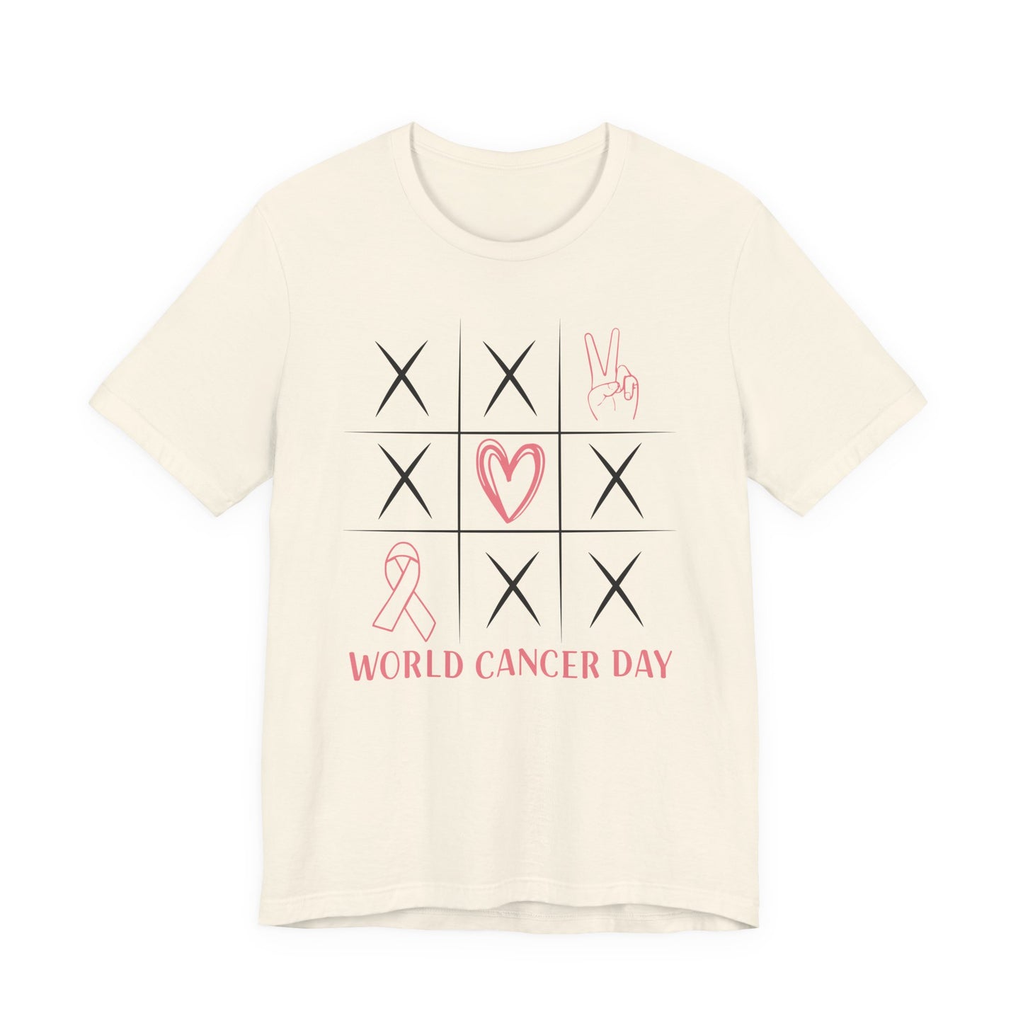 🎗️ World Cancer Day Awareness T-Shirt – Peace, Love & Hope 💕