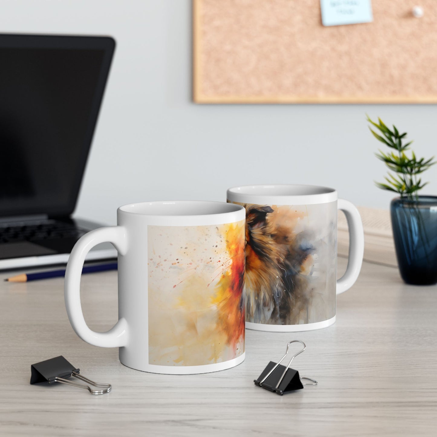 🐾 Watercolor Sheltie Mug – A Beautiful Portrait of Your Loyal Companion! 🌸