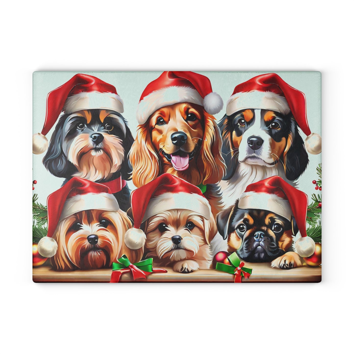 🎄🐾 Christmas Dogs Cutting Board – Festive Cheer for Your Holiday Kitchen 🎅