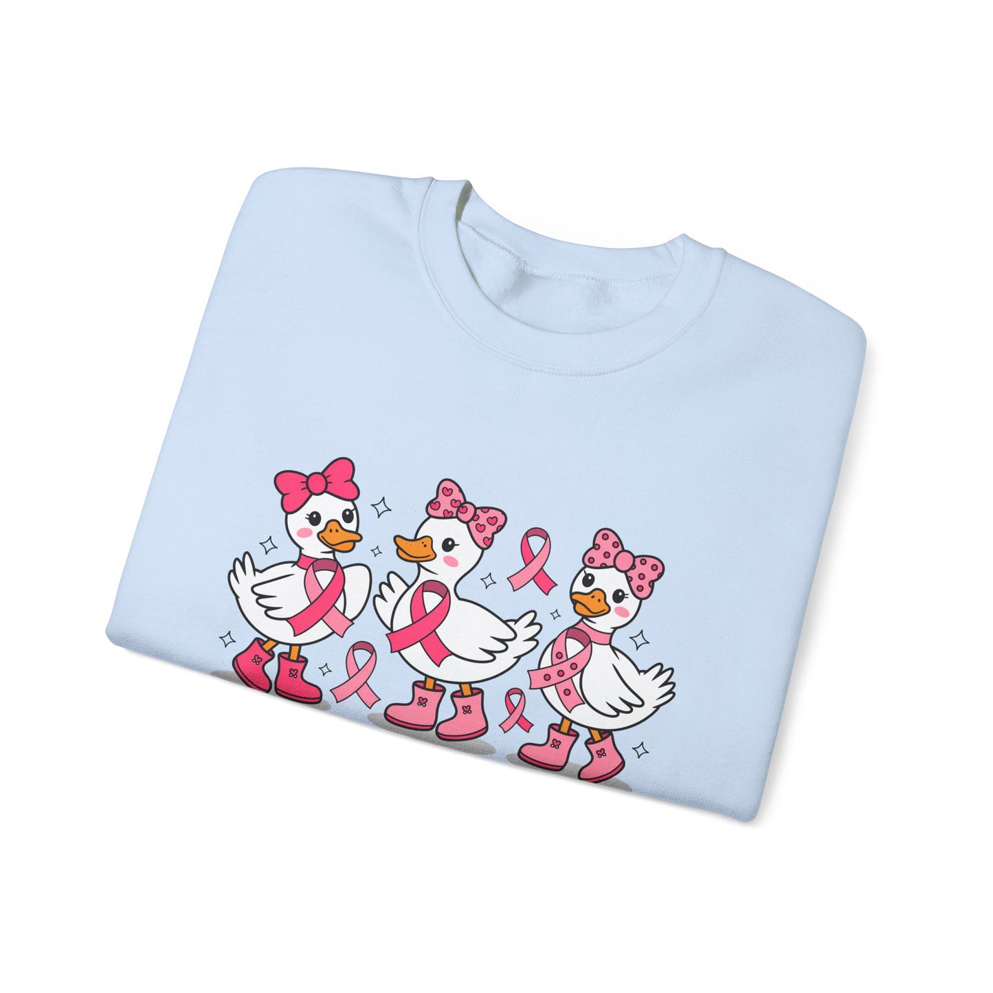 🎀🦆 In October We Wear Pink Duck Sweatshirt – Cute & Courageous Support 💗