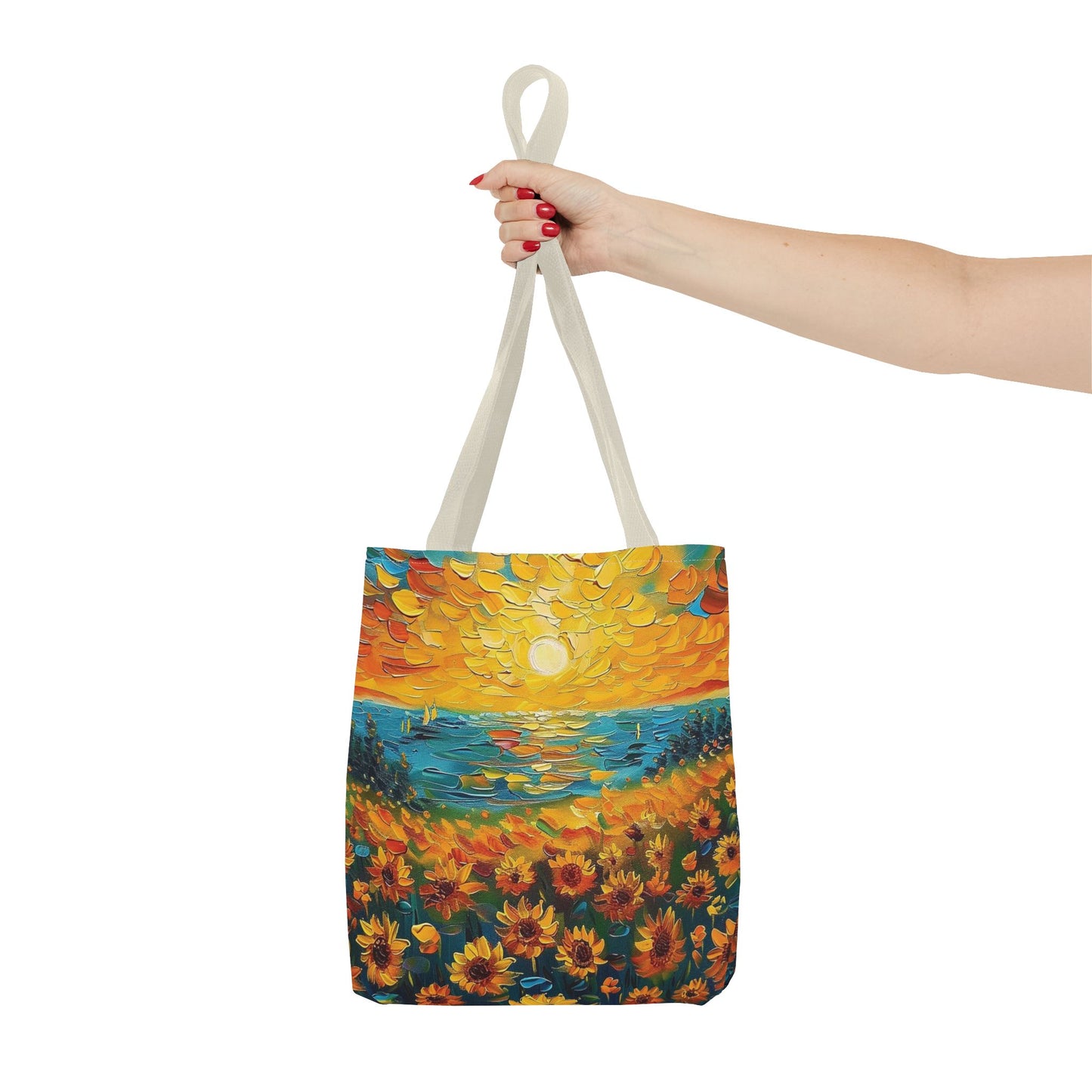🌻 Girasoles al Atardecer – Bolso Tote Vibrante y Artístico 🌅