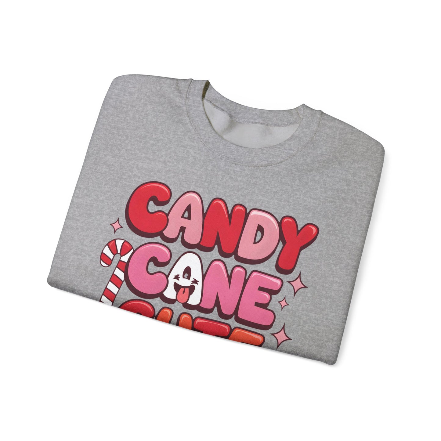 🎀🍭 Candy Cane Cute Women’s Christmas Sweatshirt – Soft, Cozy & Playful Holiday Style