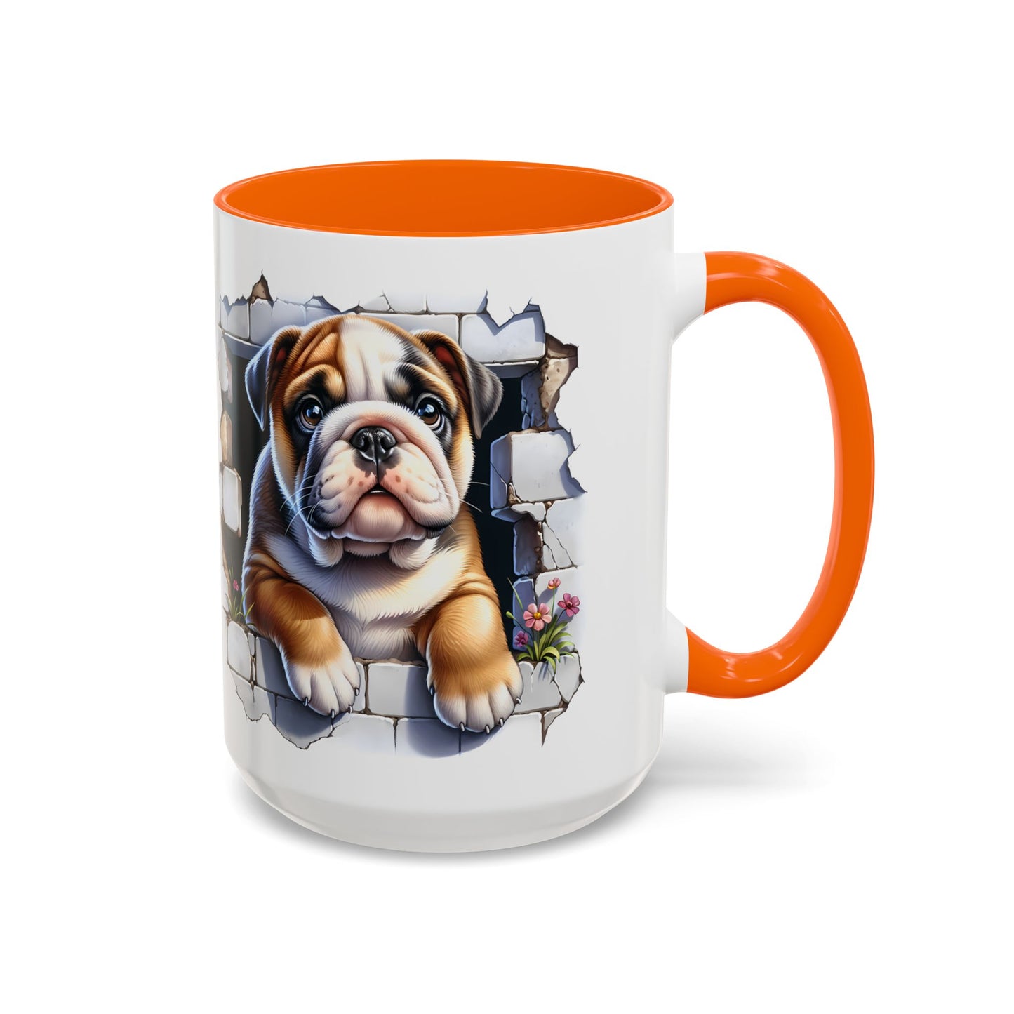 🐶☕ English Bulldog Puppy Accent Mug – Adorable Breakthrough Pup Design ✨rs (11/15oz)