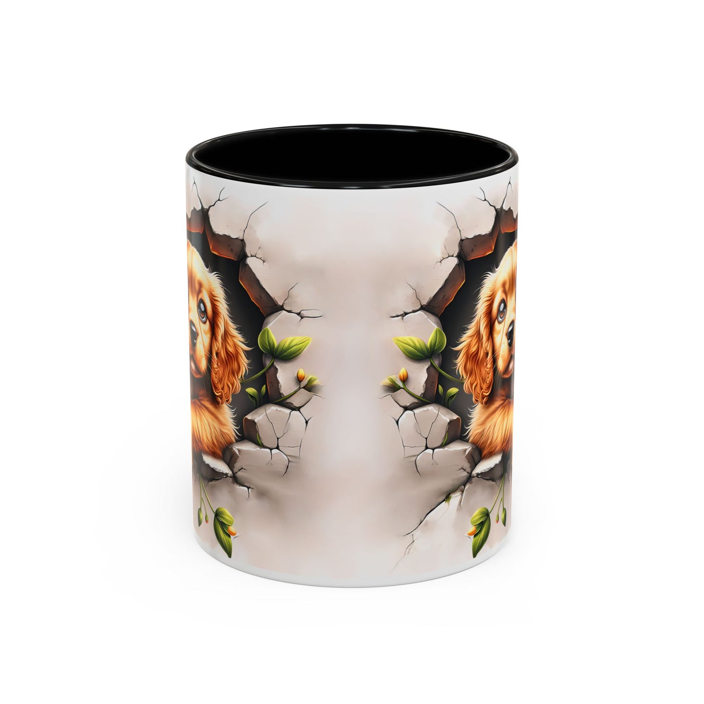 🐾 Cocker Spaniel Puppy Accent Mug – Sweet Fluffy Pup Coffee Cup ☕🤎