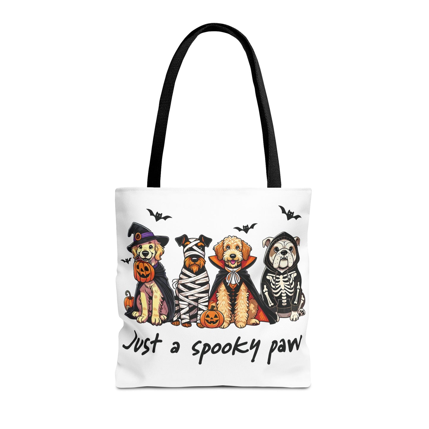 🐾 Spooky Paws Halloween Tote Bag – Doggone Cute Halloween Style 🎃