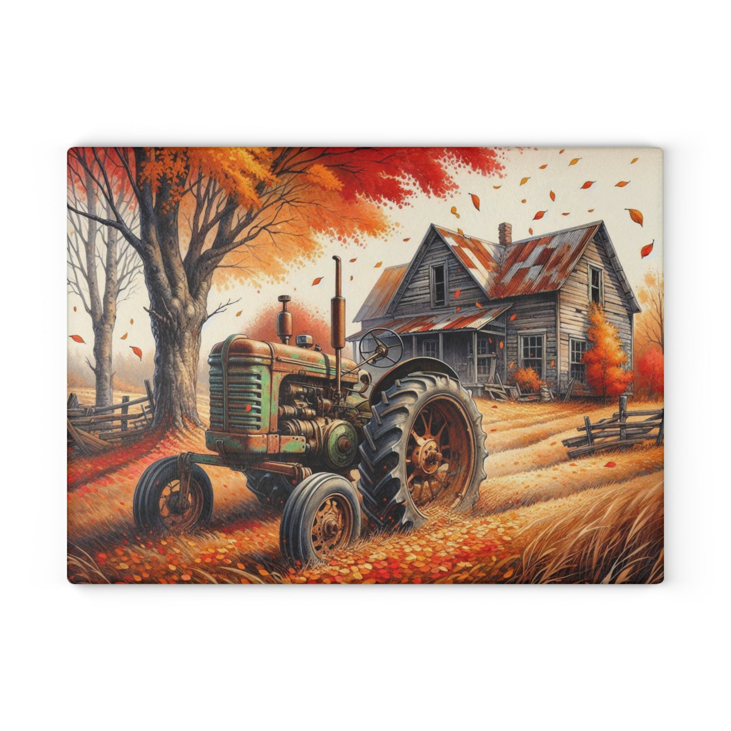 🚜 Rustic Tractor Cutting Board – Vintage Harvest Vibes for Your Farmhouse Kitchen