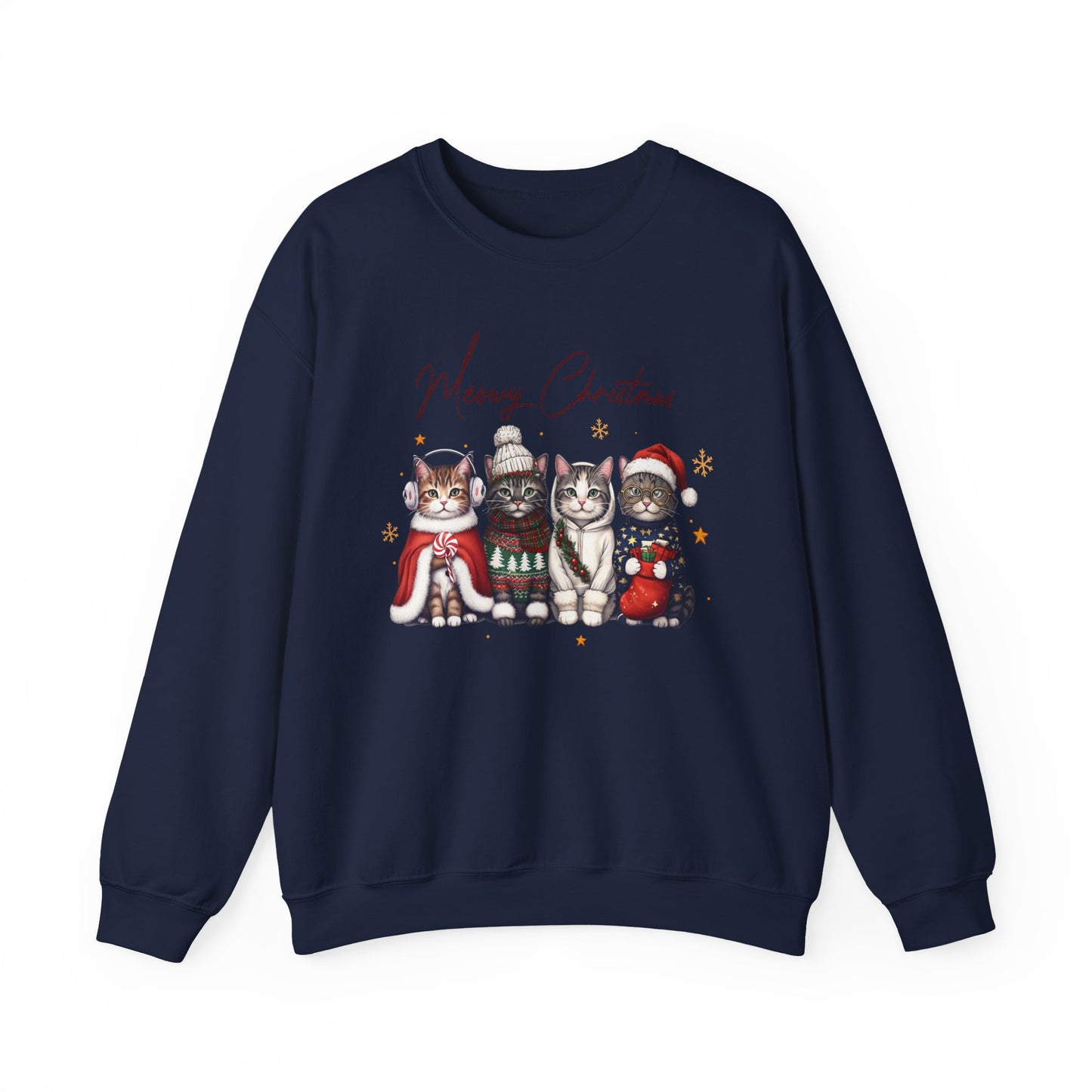🐾✨ Meowy Christmas Sweatshirt – Festive Cats & Cozy Holiday Cheer 🎄🐱