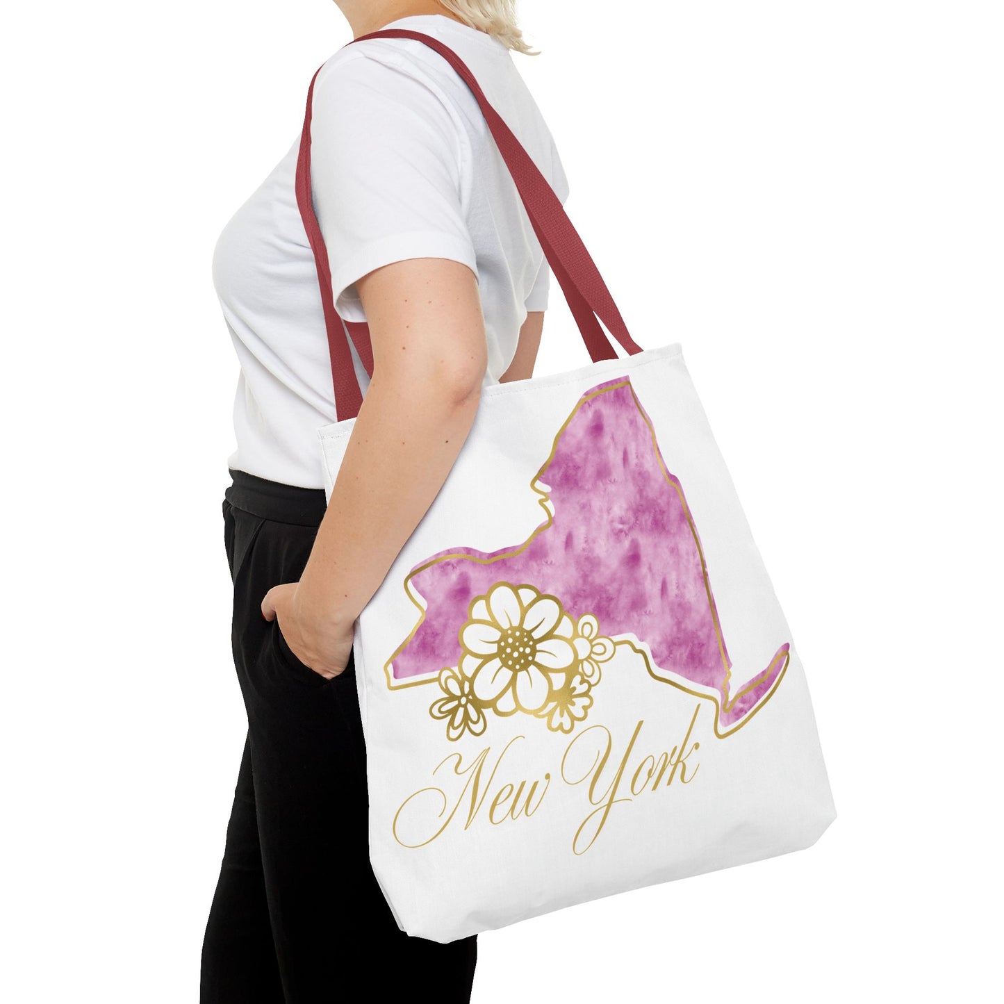 🗽 New York State Floral Tote Bag – Chic, Practical & City Charm 🌸