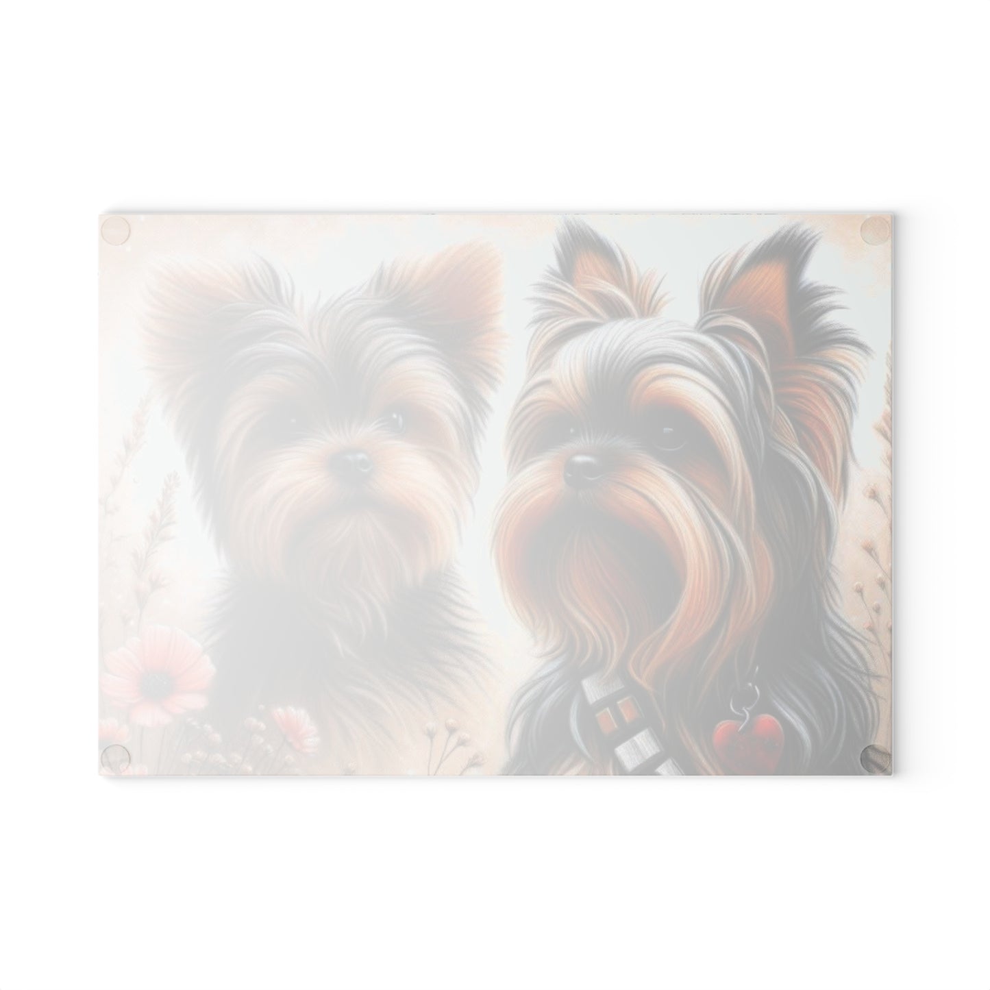 Tabla de cortar de Yorkshire Terrier, Yorkshire Terrier, Chewbacca, regalo para amantes de los perros, vidrio templado, regalo de inauguración de la casa, regalo de chef, tabla de charcutería, regalo único.