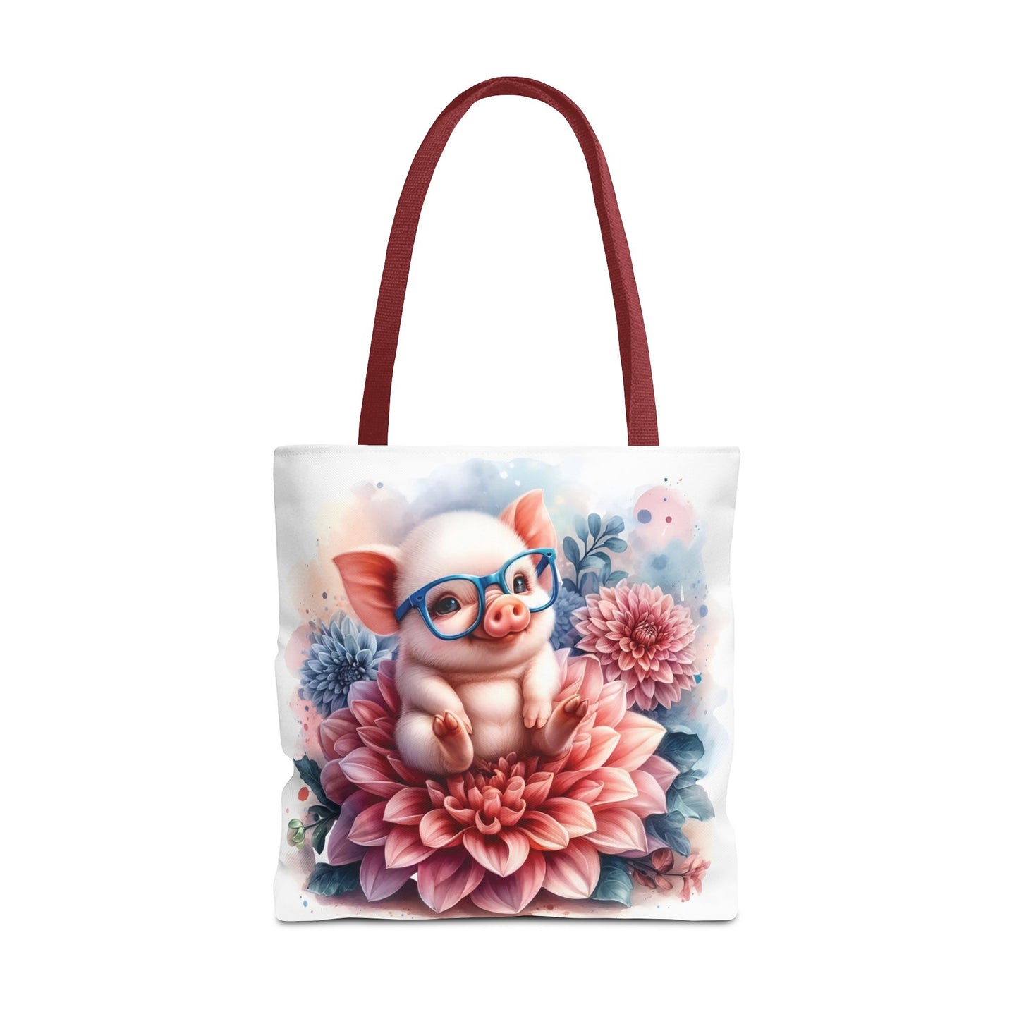 🐷 Floral Piglet Tote Bag – Cute, Whimsical & Practical 🌸