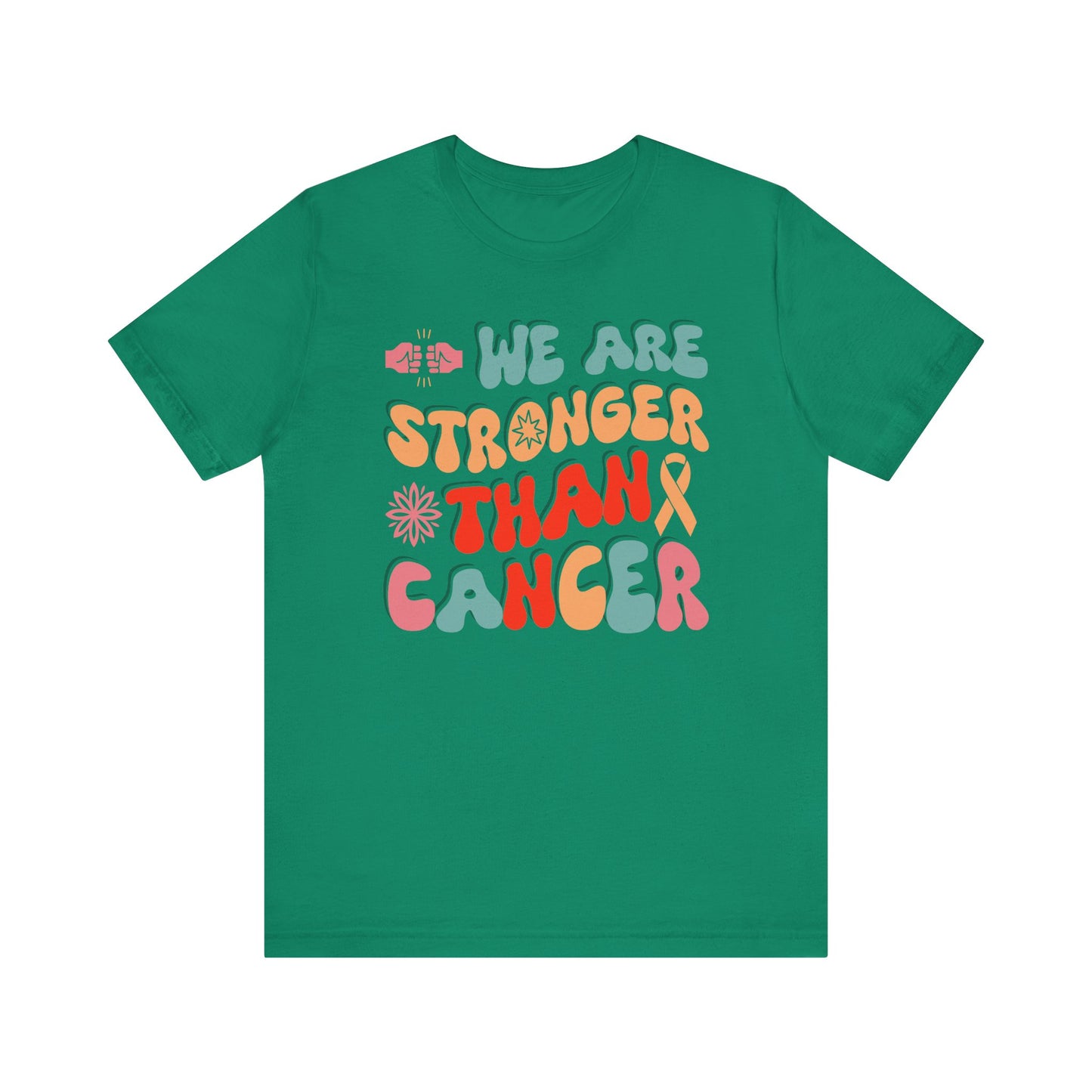 💪 We Are Stronger Than Cancer T-Shirt – Bold Awareness & Support Graphic Tee 🎗️