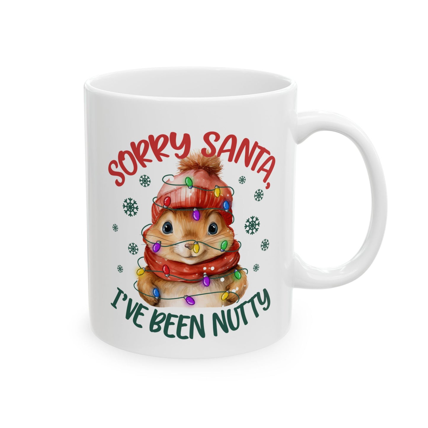 Taza navideña "Lo siento, Santa, me he vuelto loco": adorablemente festiva y llena de travesuras navideñas