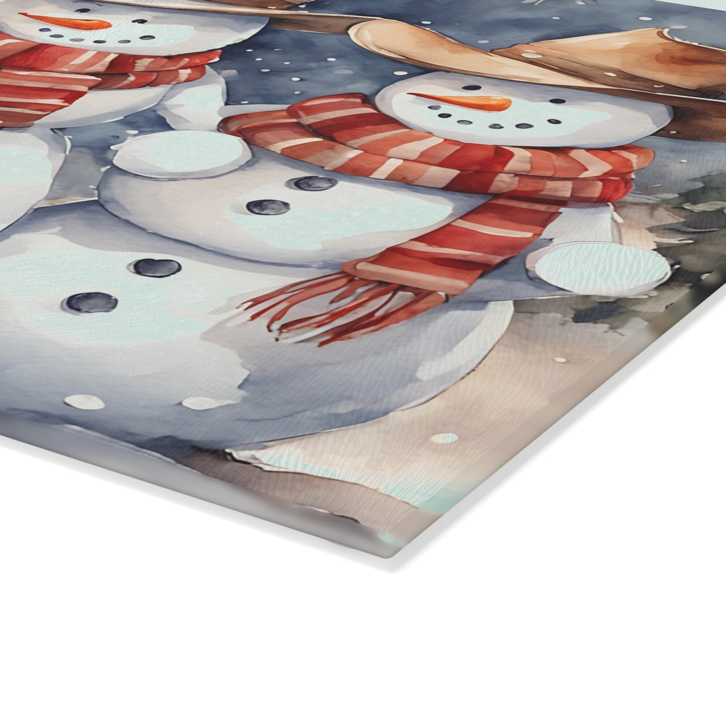 ⛄🤠 Cowboy Snowmen Cutting Board – Western Whimsy for Your Holiday Kitchen