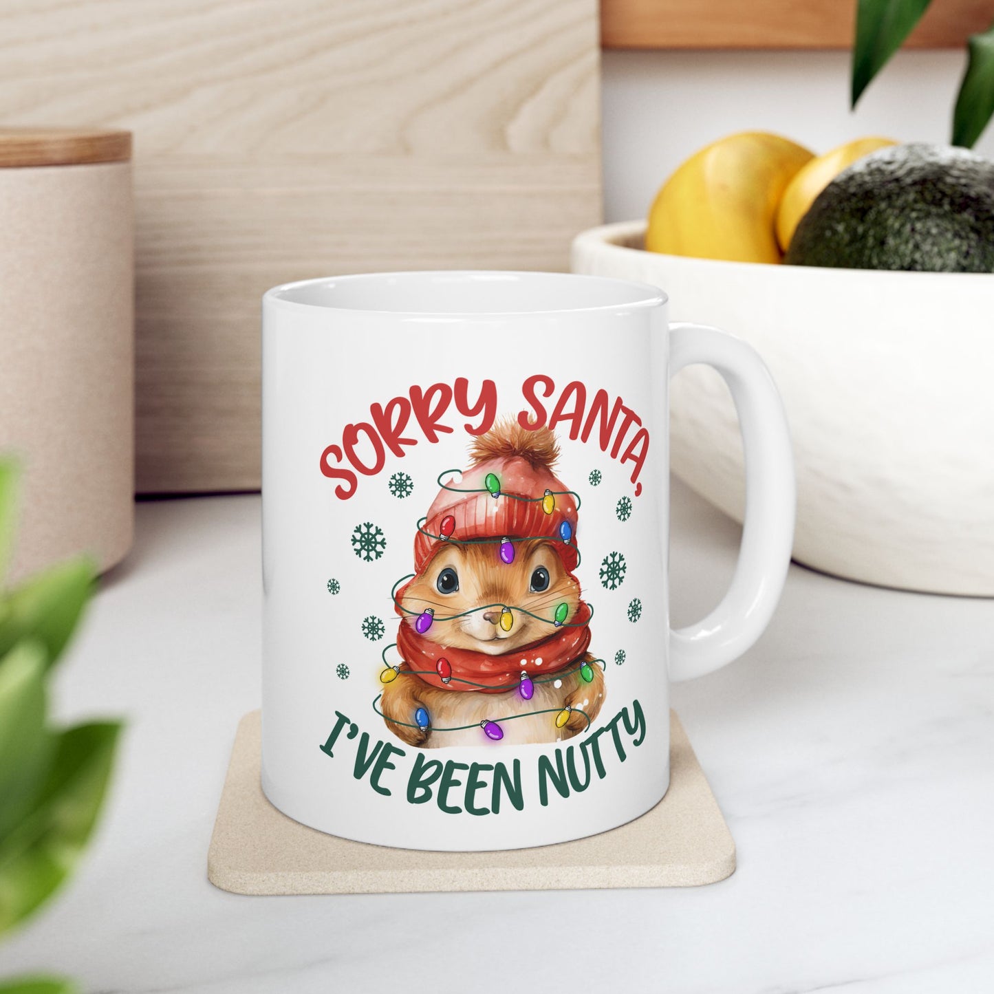 Taza navideña "Lo siento, Santa, me he vuelto loco": adorablemente festiva y llena de travesuras navideñas