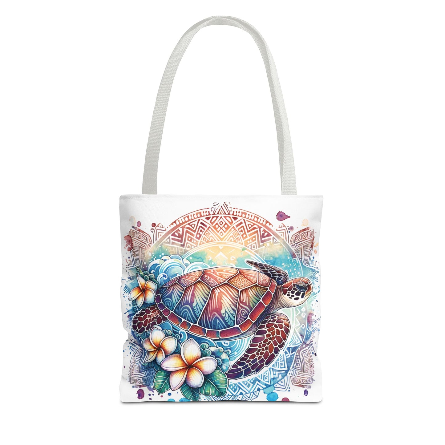 🐢 Tropical Sea Turtle Tote Bag – Coastal, Artistic & Practical 🌺
