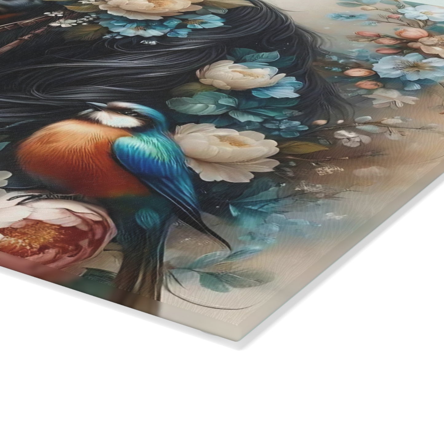 Hermosa tabla de cortar de caballo, tabla de cortar de vidrio templado, tabla de charcutería, tabla de cortar, regalo de inauguración de la casa, tabla de cortar personalizada