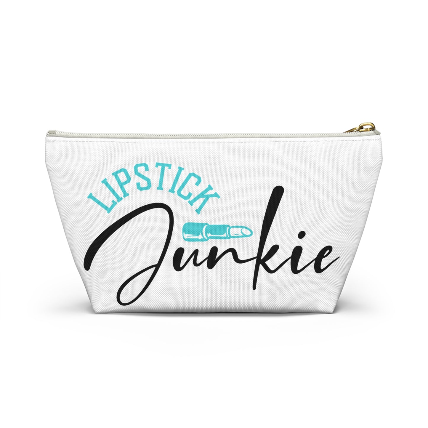Accessory Pouch – "Lipstick Junkie" Teal Makeup Bag