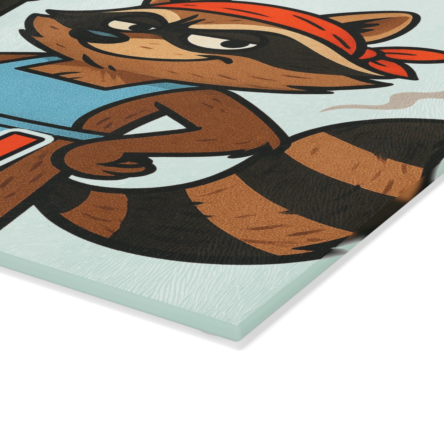 🦝🔥 Funny Raccoon Cutting Board – “It Ain’t Burnt, It’s Blackened” 😆