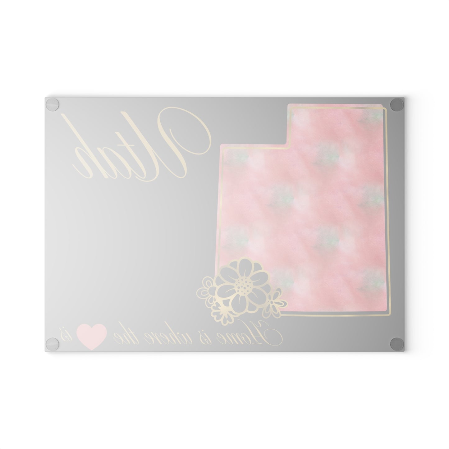 🌺 Utah Floral State Cutting Board – Canyon Blush Elegance in Every Slice 🌄